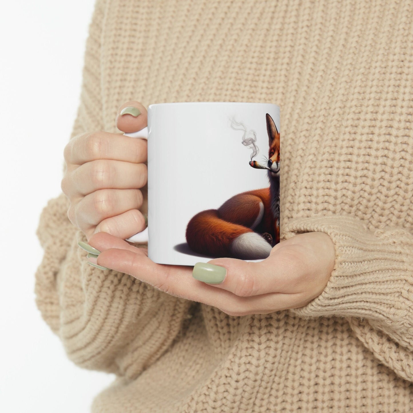 FOX - WEED Themed Coffee Mugs - Perfect Gift for Smokers, Stoners, Growers; Animal Lovers - Marijuana Mug for Wake and Bake