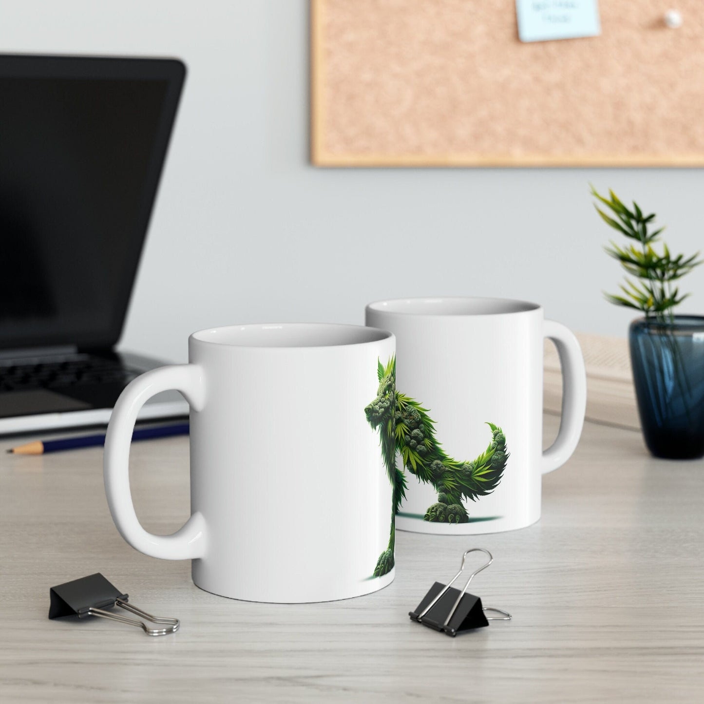 WEED FENRIR - Marijuana Themed Coffee Mugs - Perfect Gift for Smokers, Stoners, Growers; Animal Lovers - Weed Mug for Wake and Bake