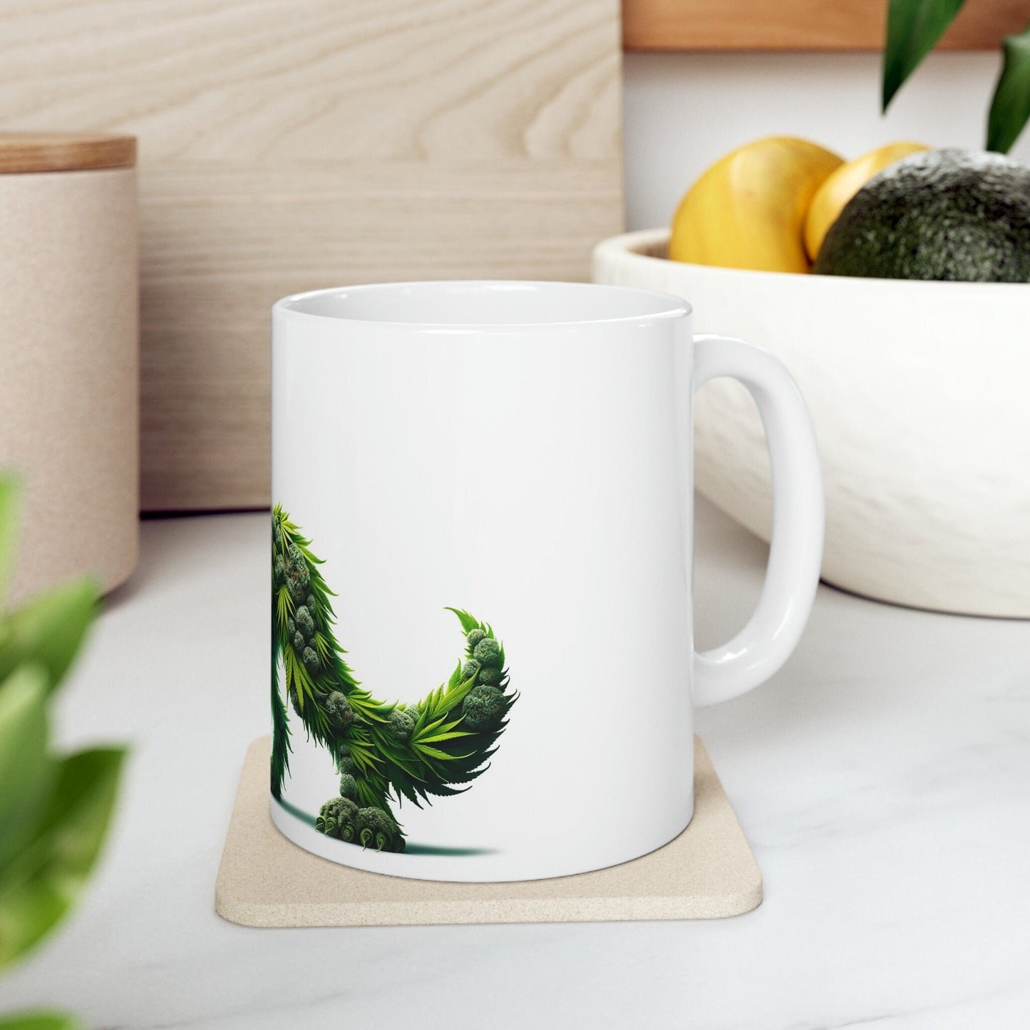 WEED FENRIR - Marijuana Themed Coffee Mugs - Perfect Gift for Smokers, Stoners, Growers; Animal Lovers - Weed Mug for Wake and Bake