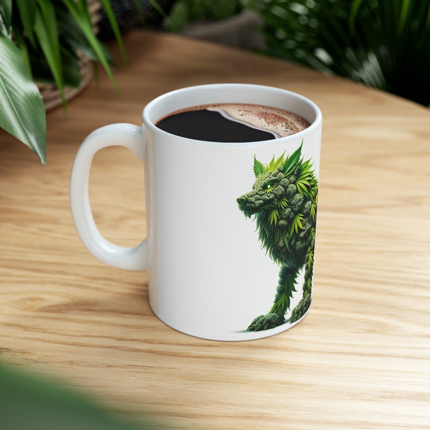 WEED FENRIR - Marijuana Themed Coffee Mugs - Perfect Gift for Smokers, Stoners, Growers; Animal Lovers - Weed Mug for Wake and Bake