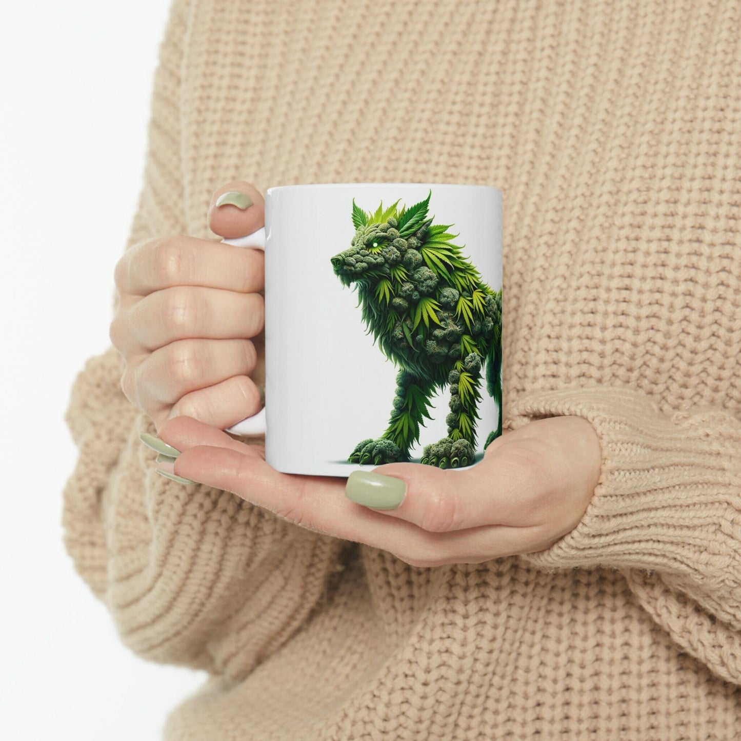 WEED FENRIR - Marijuana Themed Coffee Mugs - Perfect Gift for Smokers, Stoners, Growers; Animal Lovers - Weed Mug for Wake and Bake