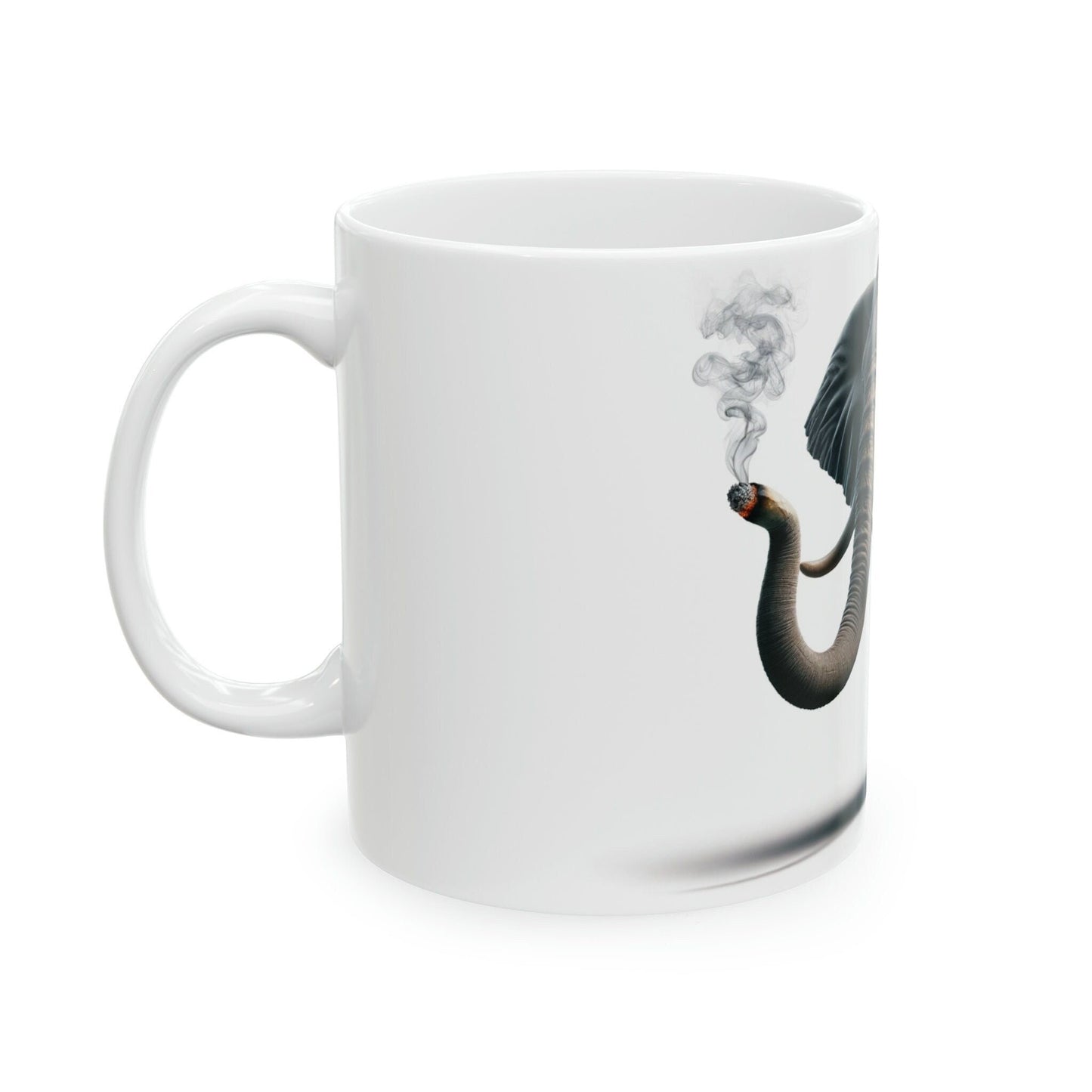 Stoner ELEPHANT - WEED Themed Coffee Mugs - Perfect Gift for Smokers, Stoners, Growers; Animal Lovers - Marijuana Mug for Wake and Bake