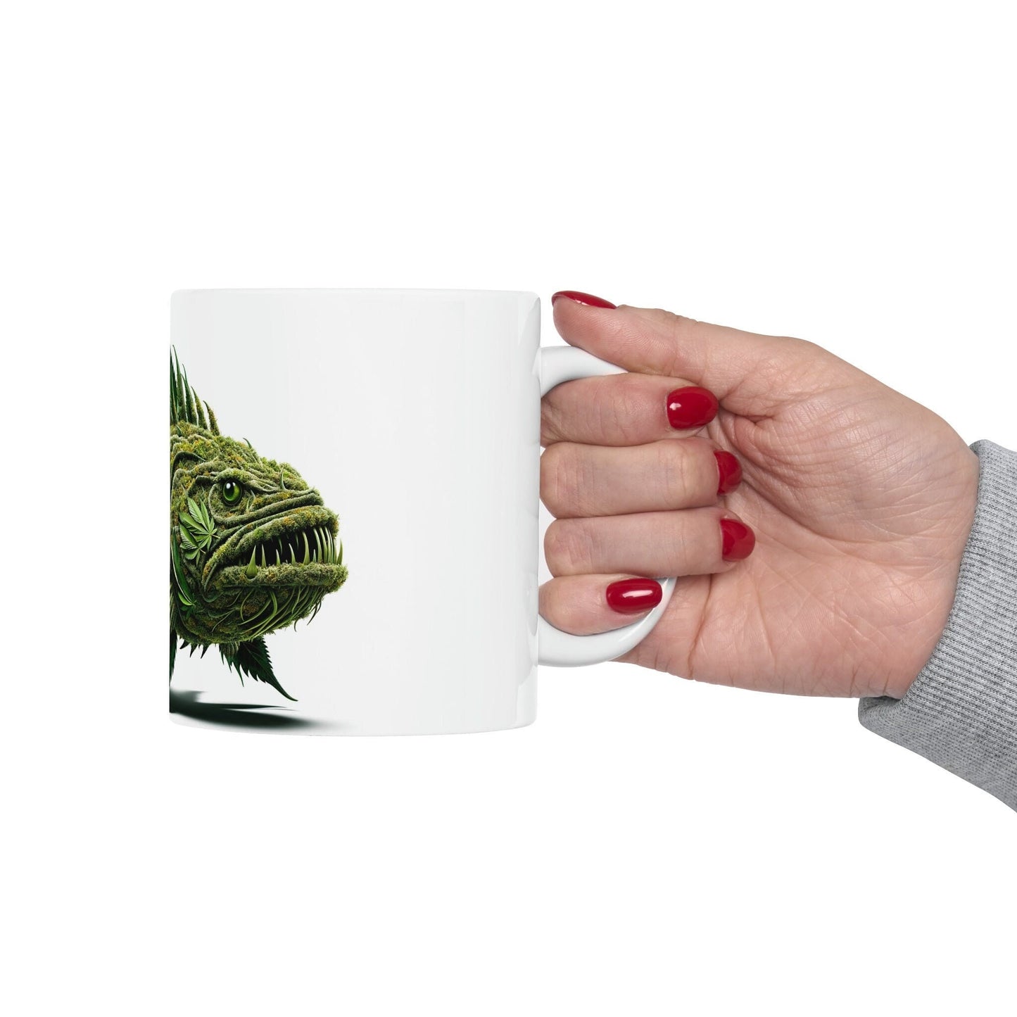 DUNKLEOSTEUS - WEED Themed Coffee Mugs - Perfect Gift for Smokers, Stoners, Growers; Animal Lovers - Marijuana Mug for Wake and Bake
