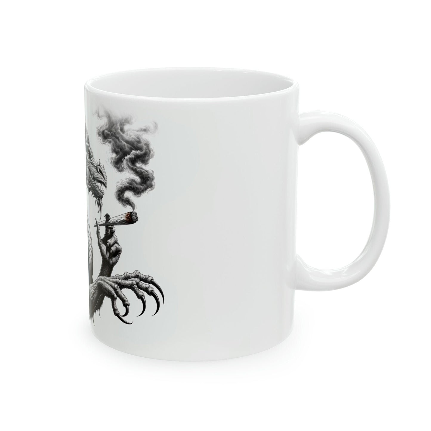 DRAGON - WEED Themed Coffee Mugs - Perfect Gift for Smokers, Stoners, Growers; Animal Lovers - Marijuana Mug for Wake and Bake