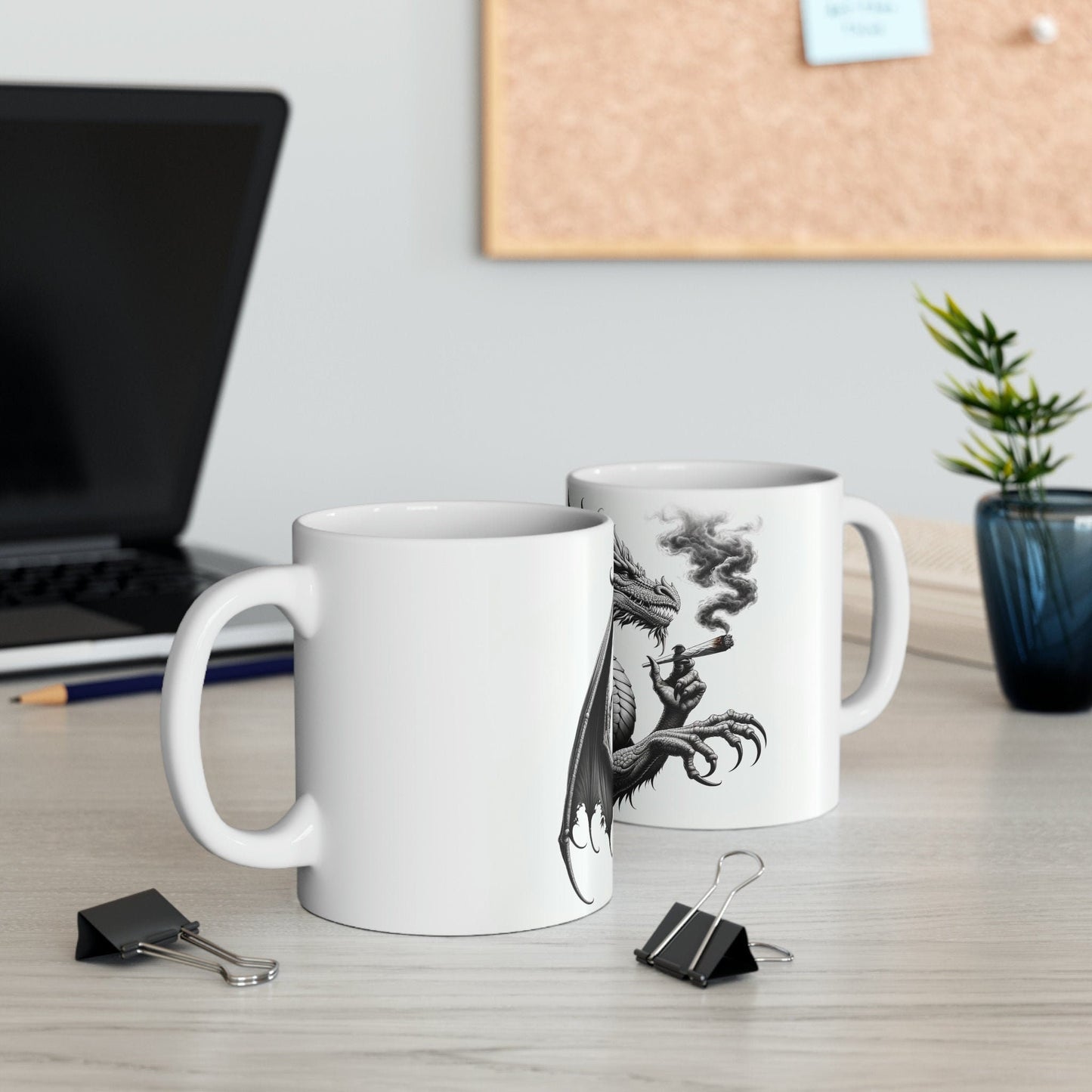 DRAGON - WEED Themed Coffee Mugs - Perfect Gift for Smokers, Stoners, Growers; Animal Lovers - Marijuana Mug for Wake and Bake