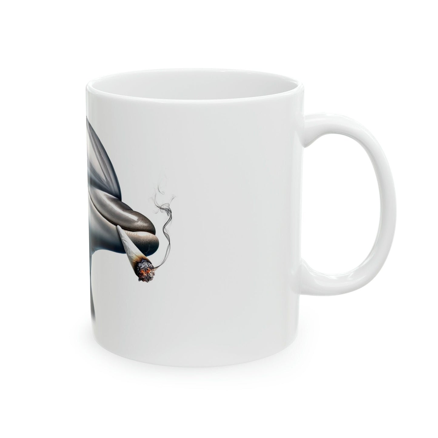 DOLPHIN - WEED Themed Coffee Mugs - Perfect Gift for Smokers, Stoners, Growers; Animal Lovers - Marijuana Mug for Wake and Bake