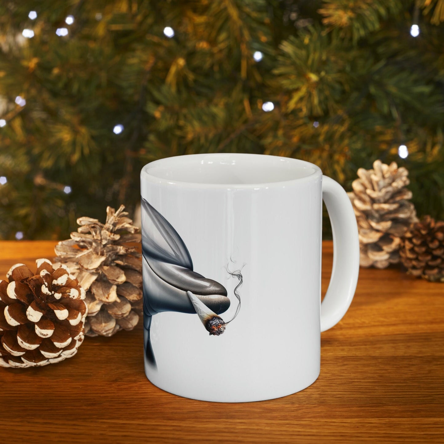 DOLPHIN - WEED Themed Coffee Mugs - Perfect Gift for Smokers, Stoners, Growers; Animal Lovers - Marijuana Mug for Wake and Bake