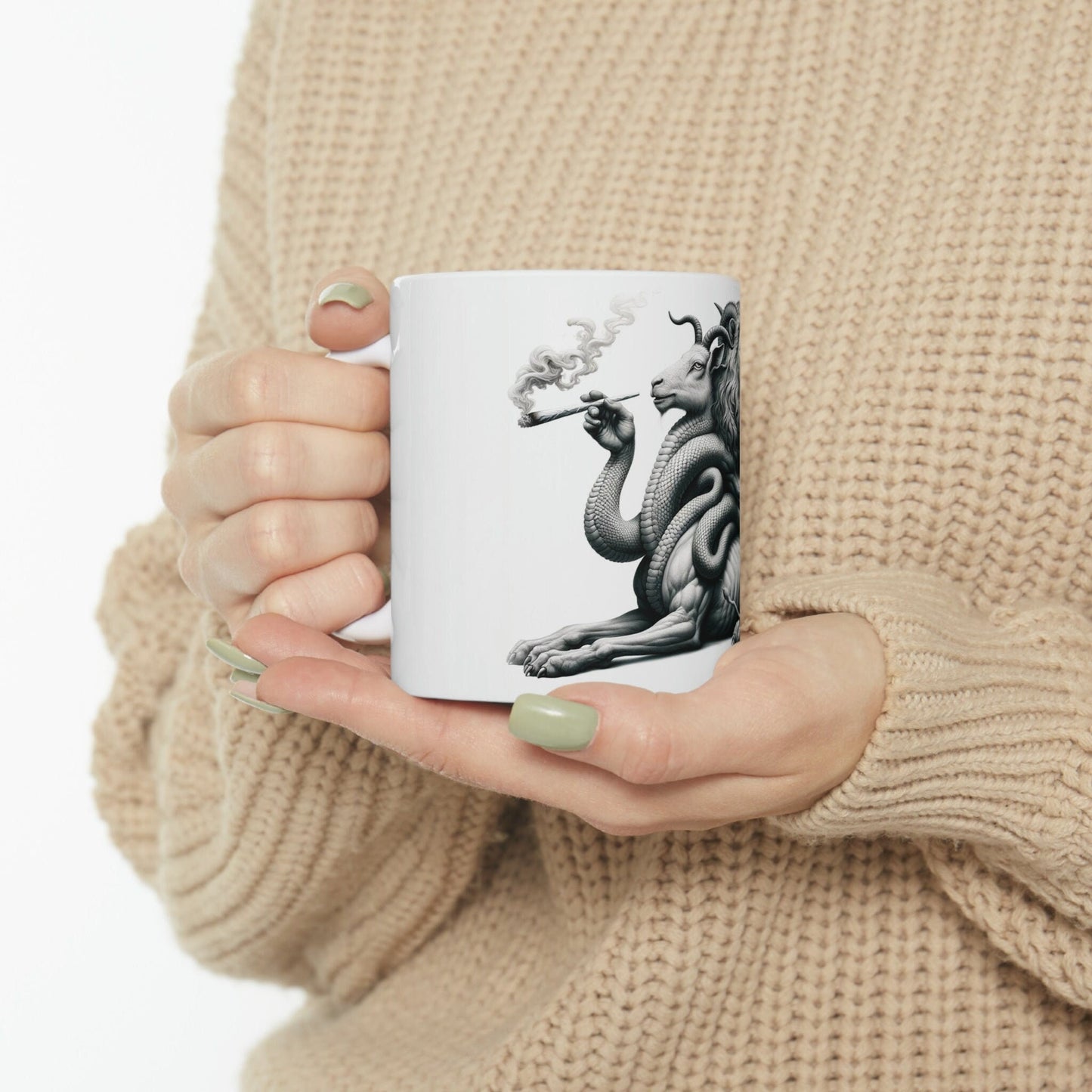 CHIMERA - WEED Themed Coffee Mugs - Perfect Gift for Smokers, Stoners, Marijuana Lovers, Growers; Smoker - Wake and Bake