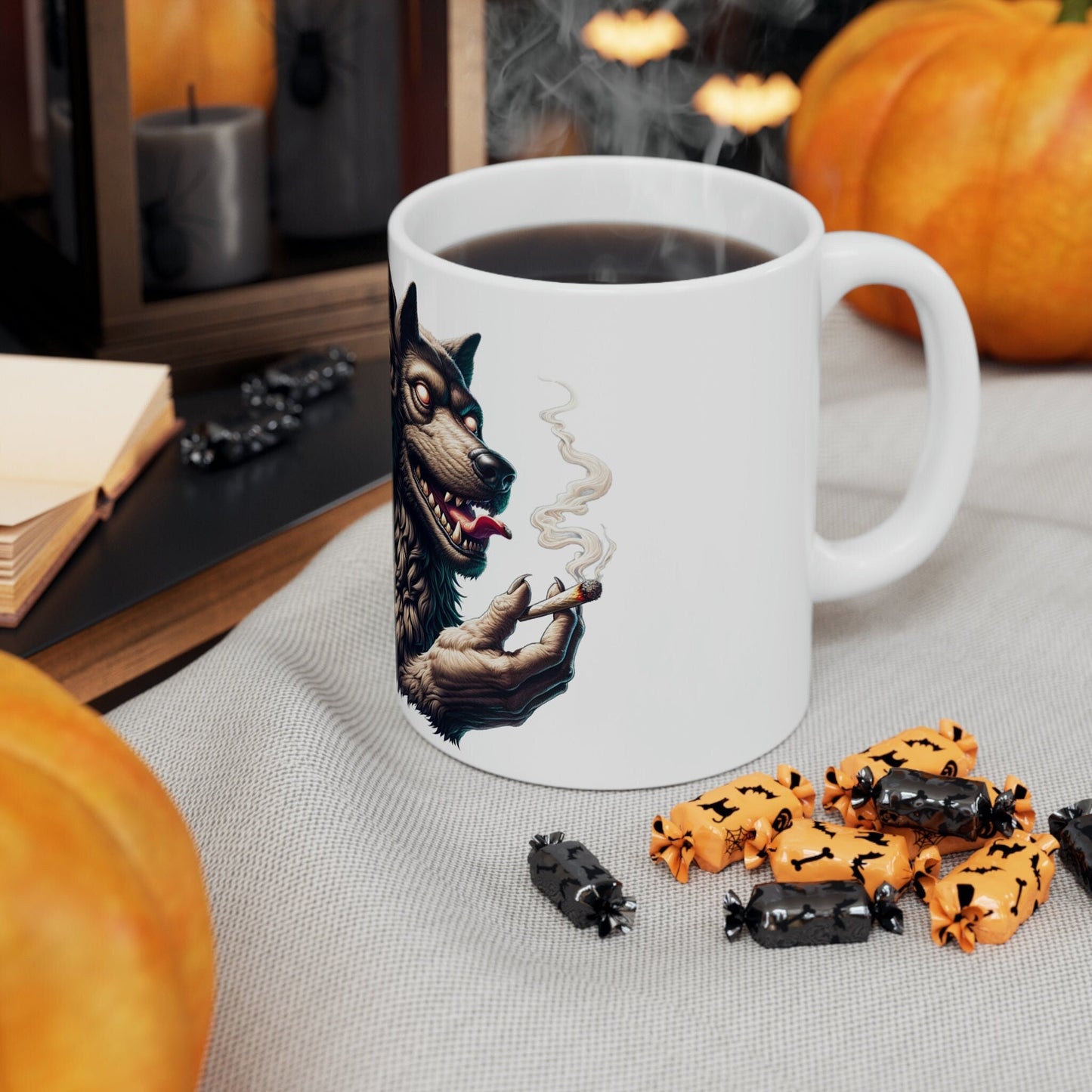 CERBERUS - WEED Themed Coffee Mugs - Perfect Gift for Smokers, Stoners, Marijuana Lovers, Growers; Smoker Enthusiasts - Wake and Bake