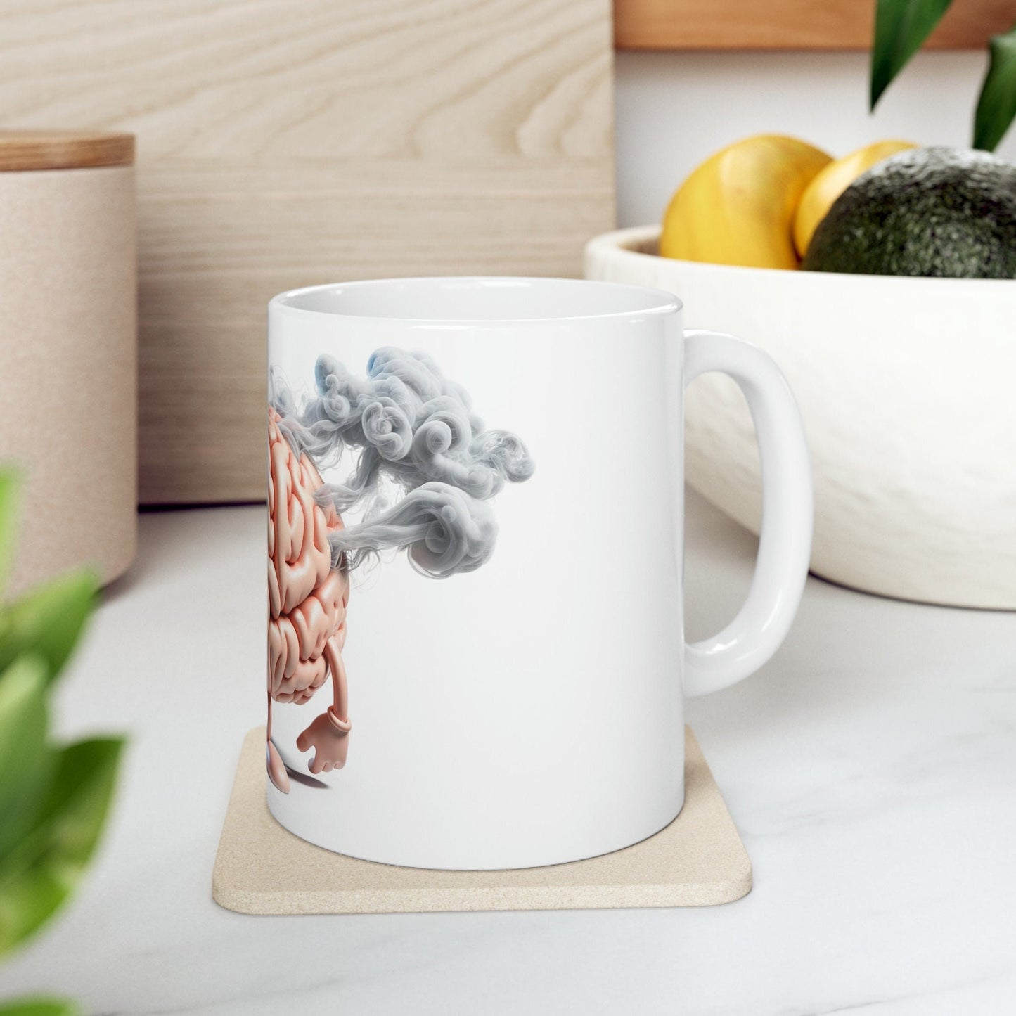 Stoner BRAIN - WEED Themed Coffee Mugs - Perfect Gift for Smokers, Stoners, Marijuana Lovers, Growers; Smoker - Wake and Bake