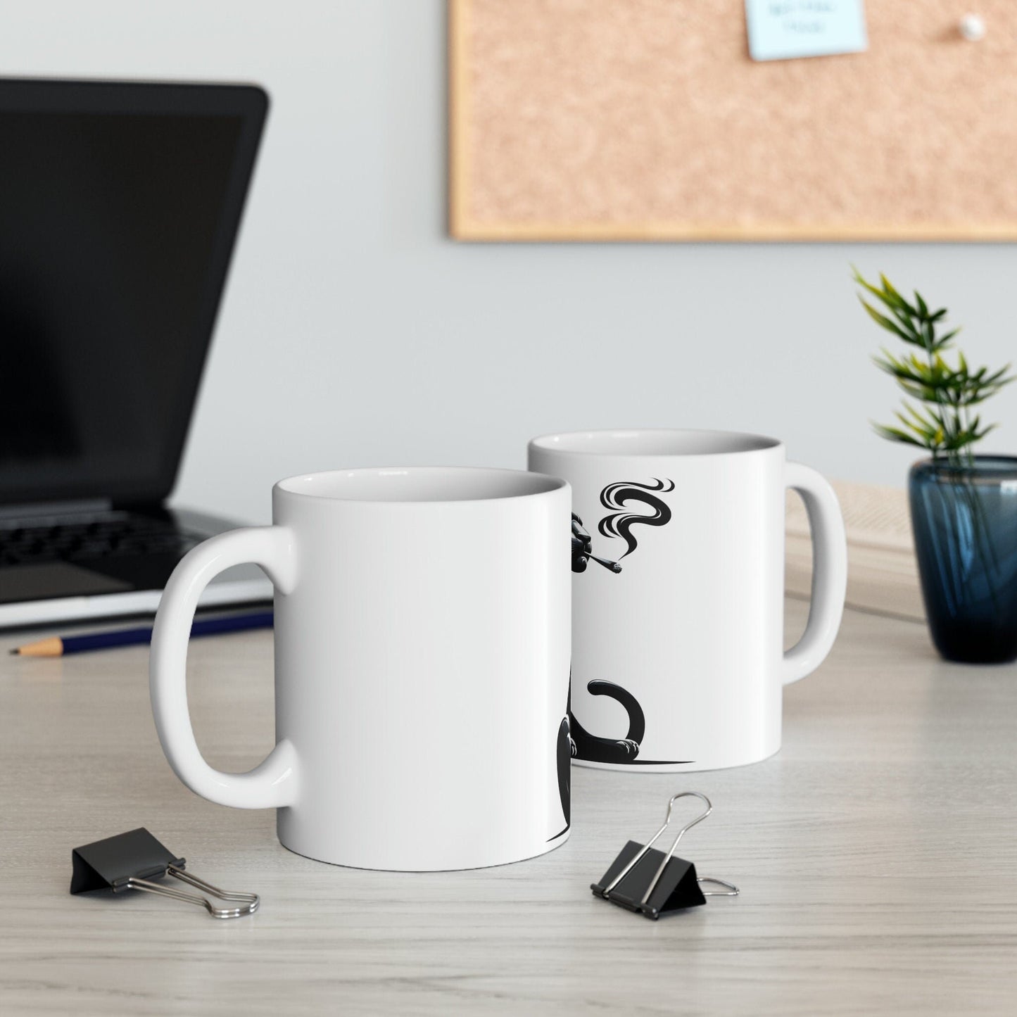 BLACK PANTHER - WEED Themed Coffee Mugs - Perfect Gift for Smokers, Stoners, Marijuana Lovers, Growers; Smoker - Wake and Bake