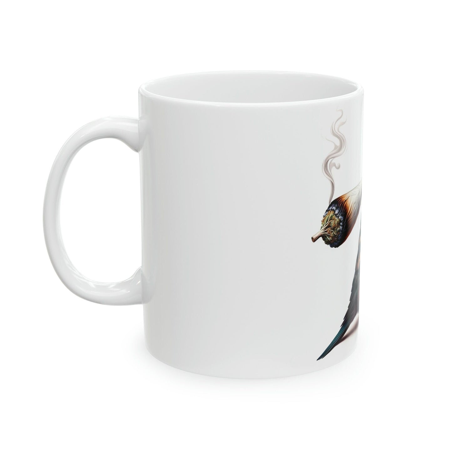 BIRDIE - WEED Themed Coffee Mugs - Perfect Gift for Smokers, Stoners, Marijuana Lovers, Growers; Smoker - Wake and Bake