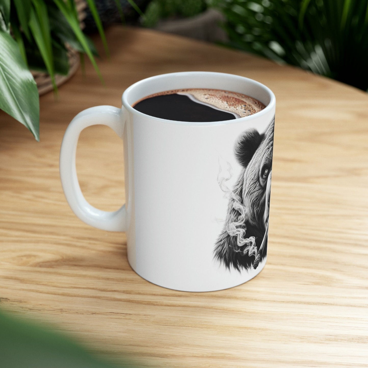 BEAR - WEED Themed Coffee Mugs - Perfect Gift for Smokers, Stoners, Marijuana Lovers, Growers; Smoker - Wake and Bake