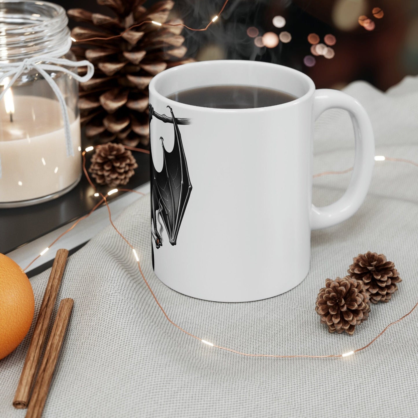 Smoking BAT - WEED Themed Coffee Mugs - Perfect Gift for Smokers, Stoners, Marijuana Lovers, Growers; Smoker - Wake and Bake