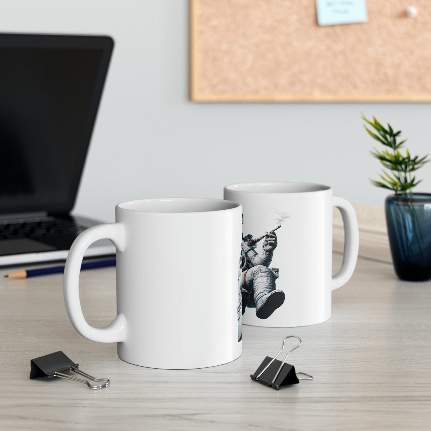 ASTRONAUT - WEED Themed Coffee Mugs - Perfect Gift for Smokers, Stoners, Marijuana Lovers, Growers; Smoker - Wake and Bake