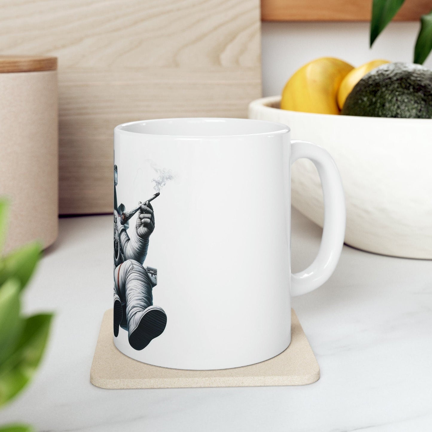 ASTRONAUT - WEED Themed Coffee Mugs - Perfect Gift for Smokers, Stoners, Marijuana Lovers, Growers; Smoker - Wake and Bake