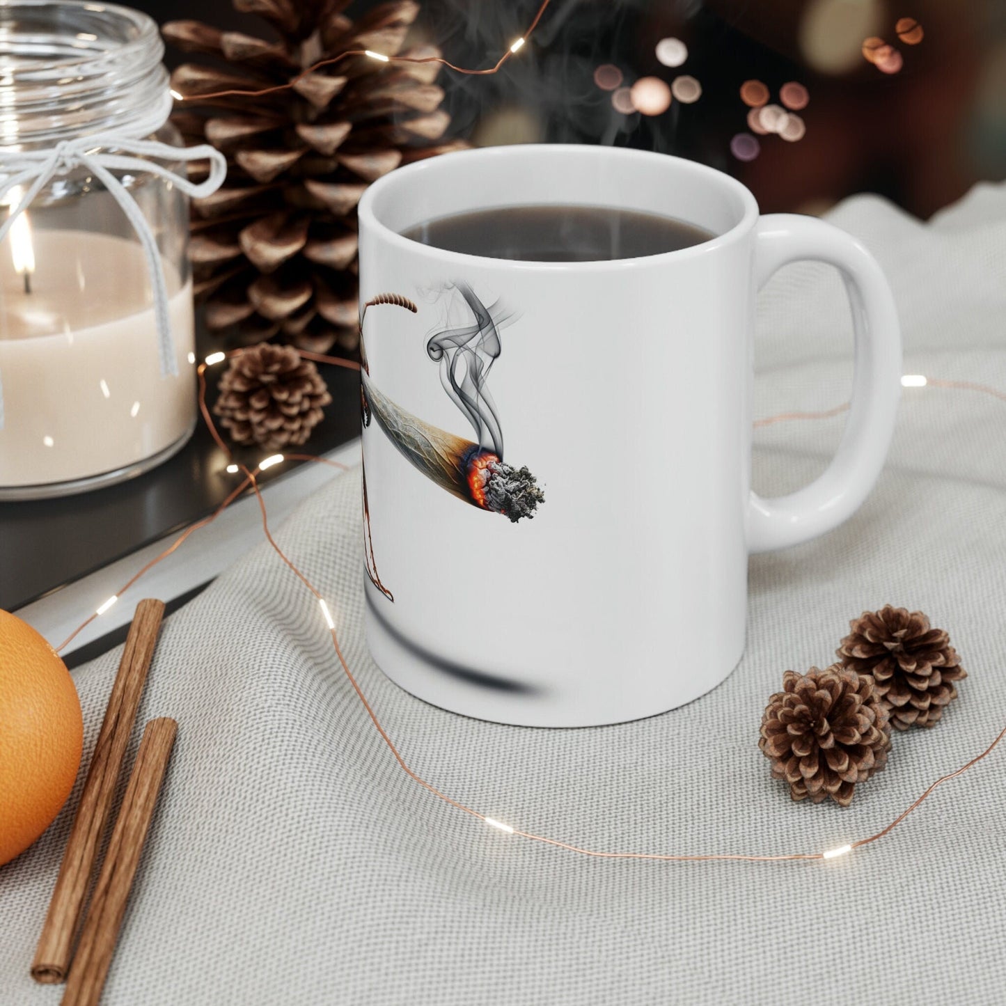 ANT - WEED Themed Coffee Mugs - Perfect Gift for Smokers, Stoners, Marijuana Lovers, Growers; Smoker - Wake and Bake