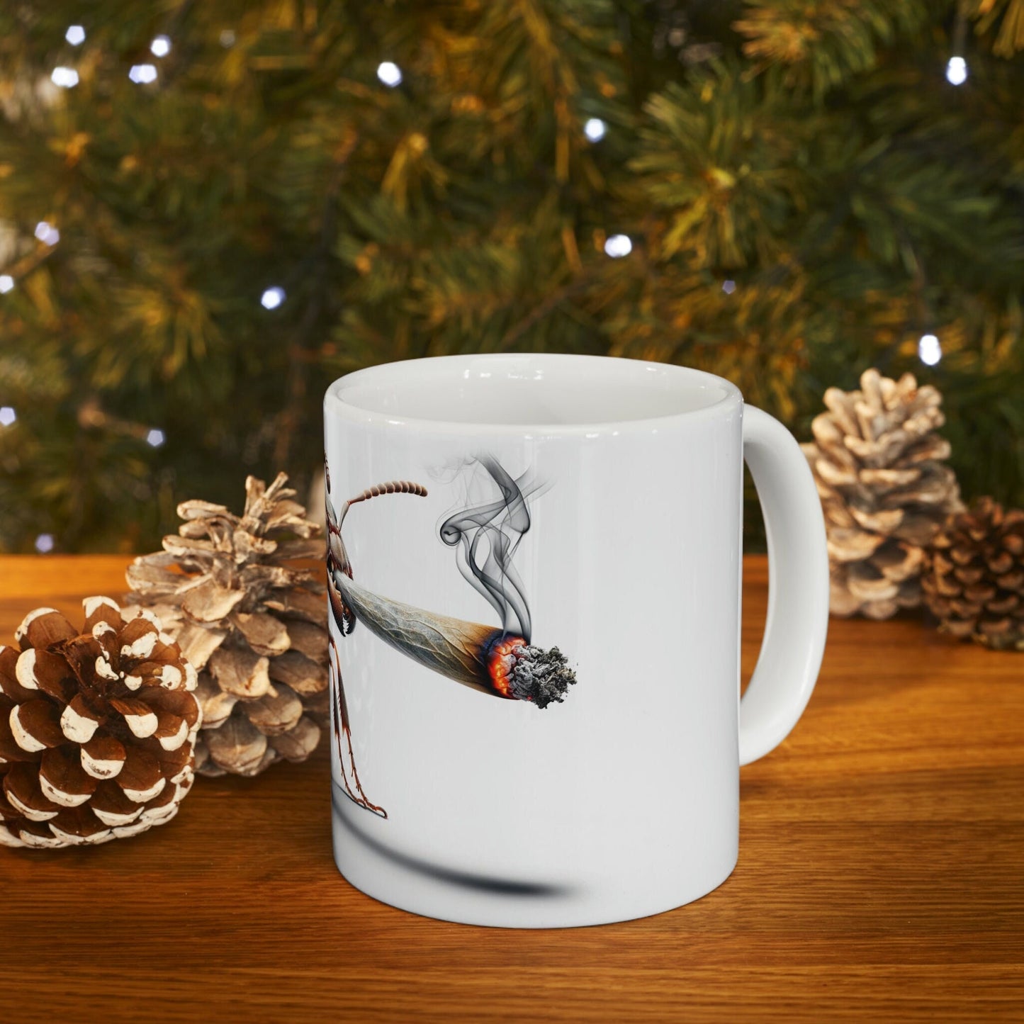 ANT - WEED Themed Coffee Mugs - Perfect Gift for Smokers, Stoners, Marijuana Lovers, Growers; Smoker - Wake and Bake