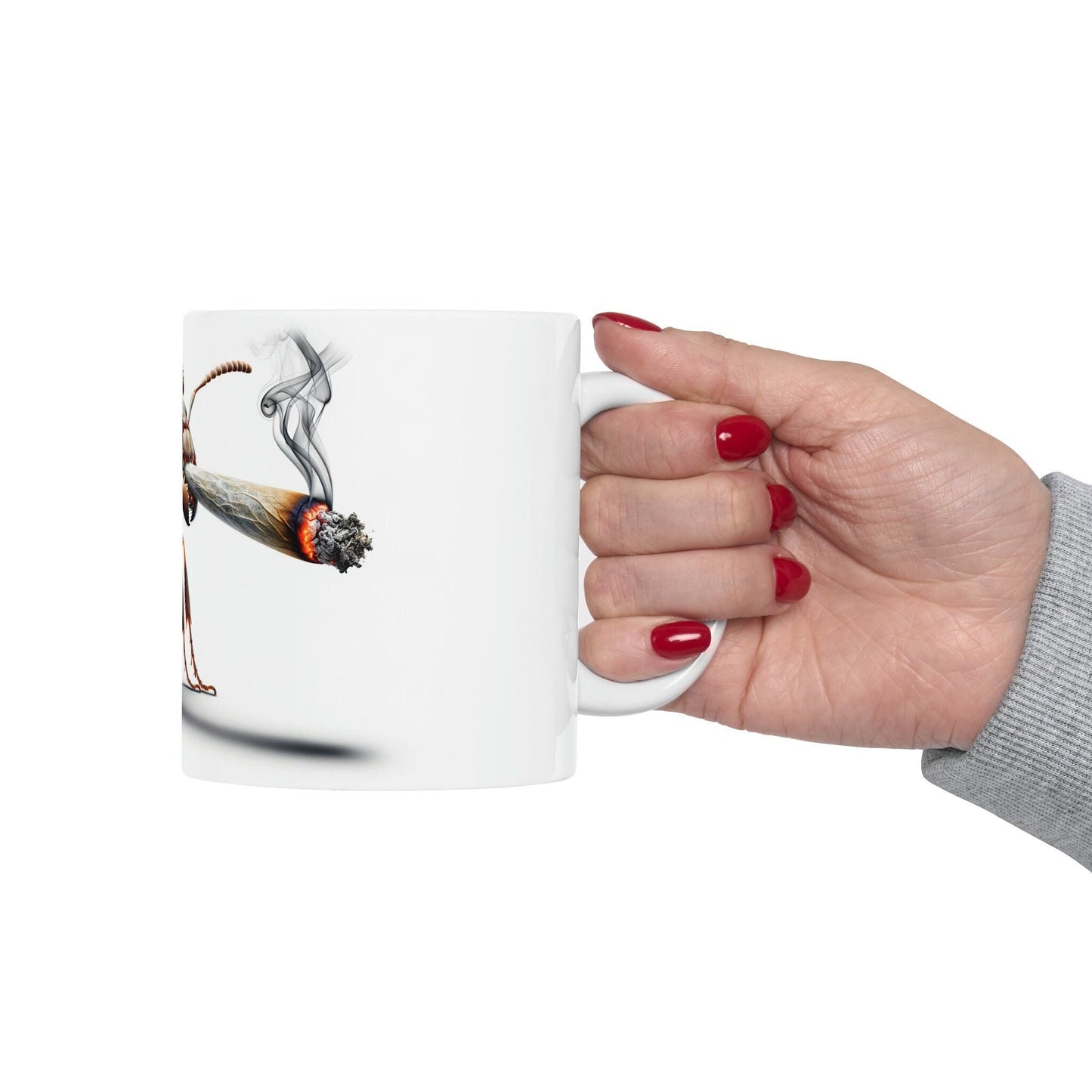 ANT - WEED Themed Coffee Mugs - Perfect Gift for Smokers, Stoners, Marijuana Lovers, Growers; Smoker - Wake and Bake