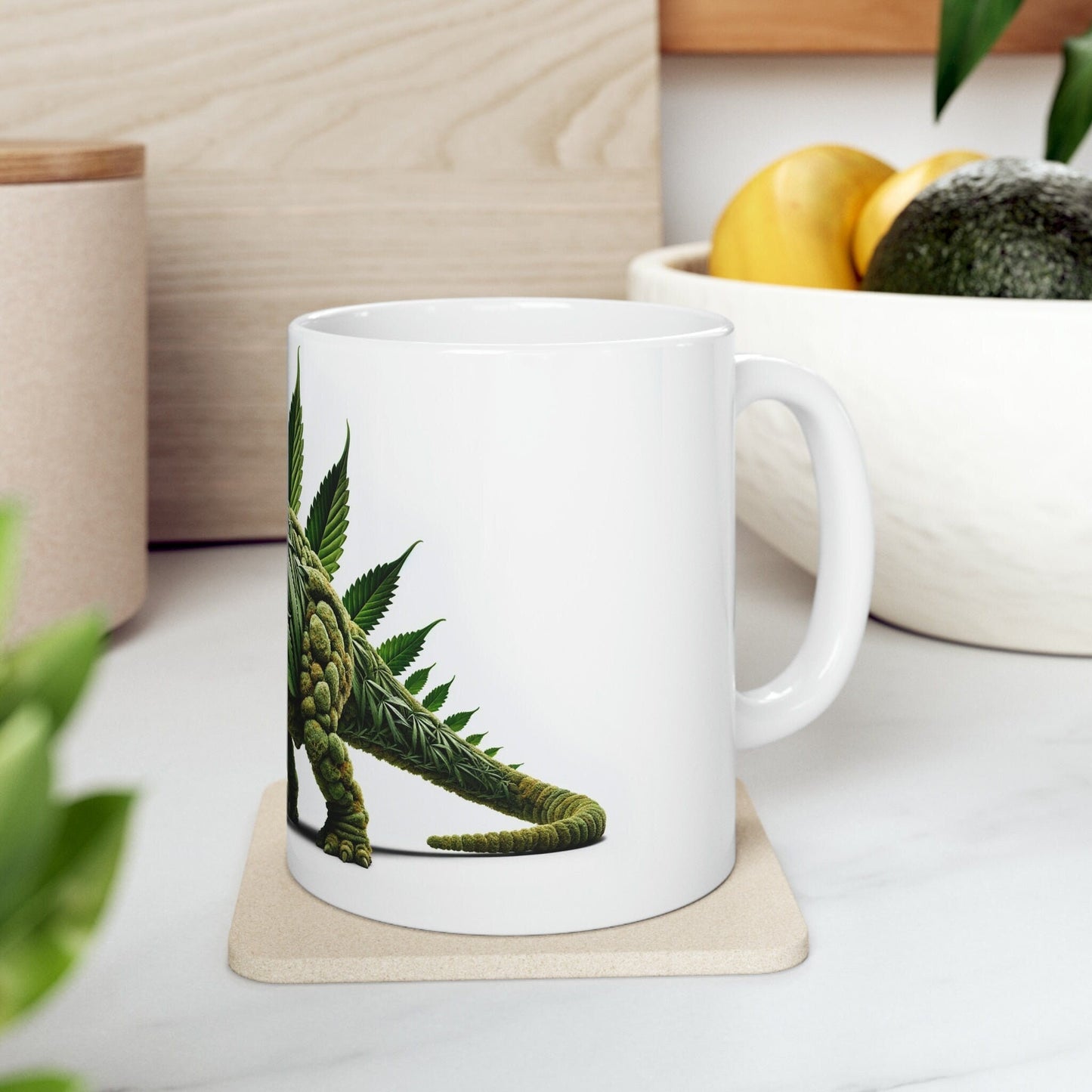 WEED ANKYLOSAUR - Marijuana Themed Coffee Mugs - Perfect Gift for Smokers, Stoners, Marijuana Lovers, Growers; Weed Mug for Wake and Bake