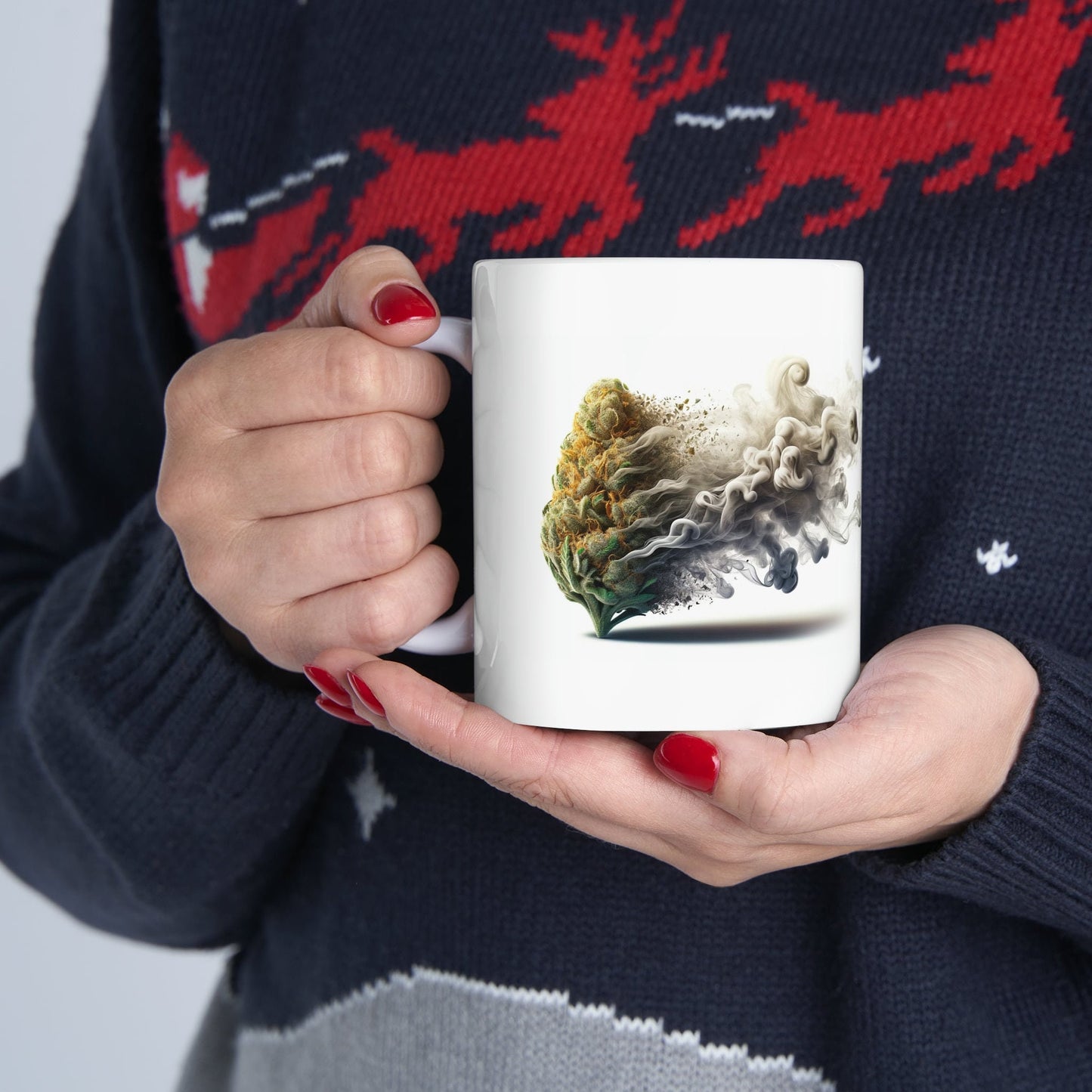 SMOKEY NUG - WEED Themed Coffee Mugs - Perfect Gift for Smokers, Stoners, Marijuana Lovers, Growers; Smoker Enthusiast - Wake and Bake
