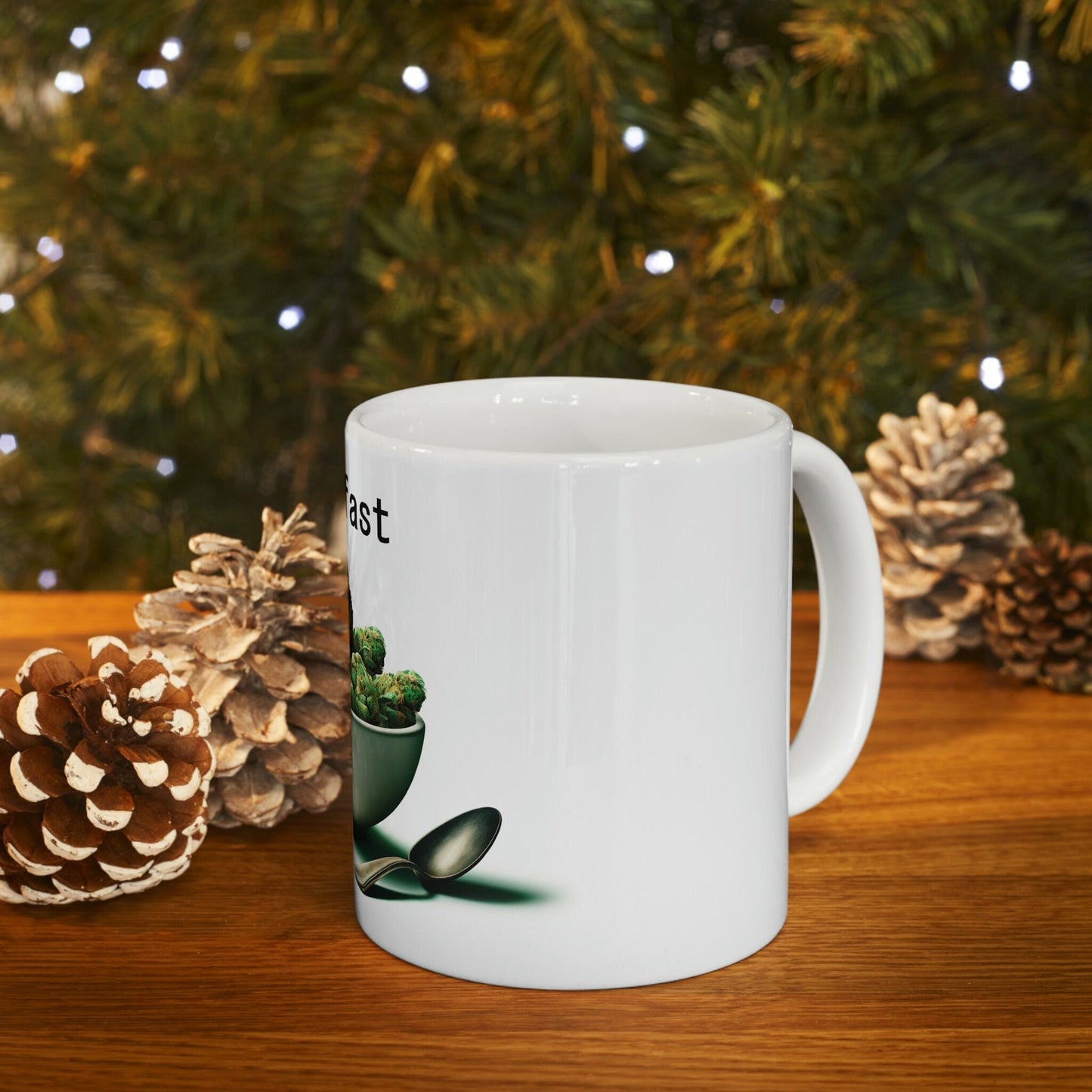 BREAKFAST - WEED Themed Coffee Mugs - Perfect Gift for Smokers, Stoners, Marijuana Lovers, Growers; Smoker Enthusiasts - Wake and Bake