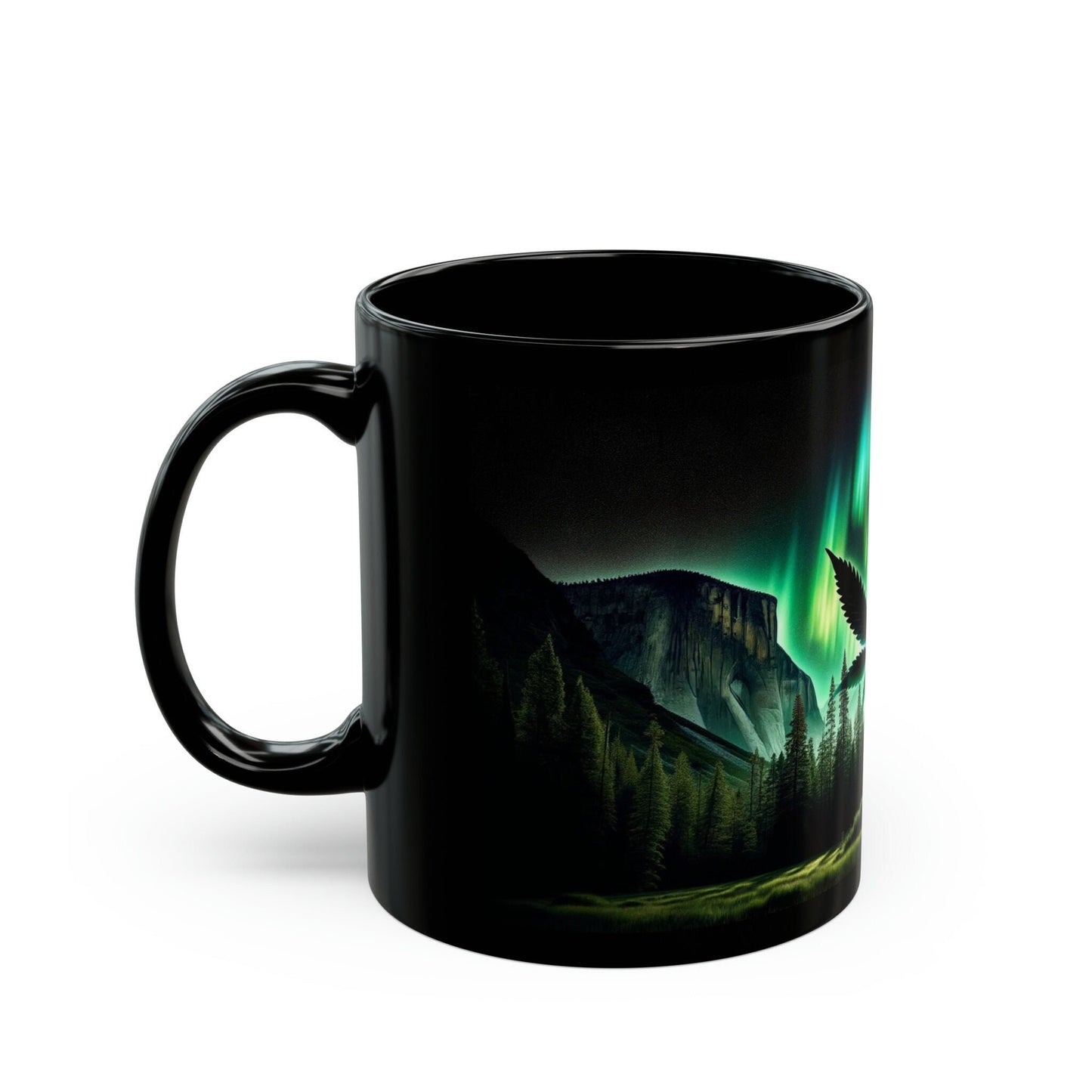 NORTHERN LIGHTS WEED - Black Themed Coffee Mugs - Perfect Gift for Smokers, Stoners, Marijuana Lovers, Growers; Weed or Smoke Enthusiasts