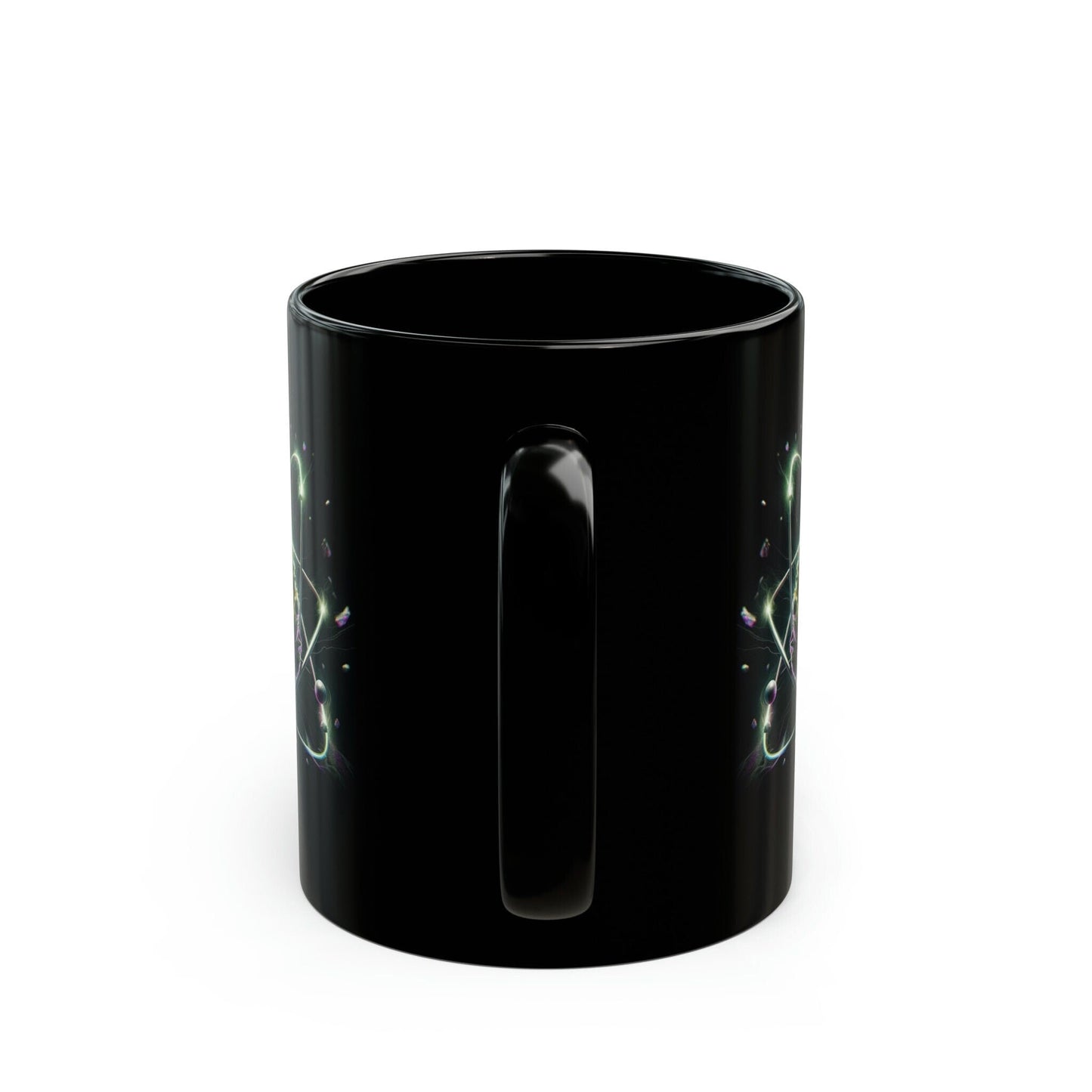 ATOMIC WEED Mug - BLACK Themed Coffee Mugs - Perfect Gift for Smokers, Stoners, Marijuana Lovers, Growers; Weed or Space Lovers