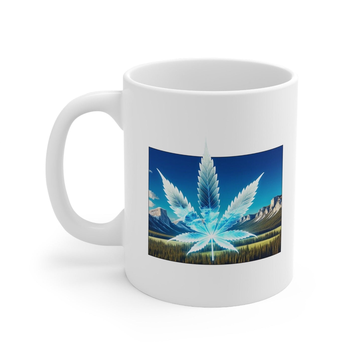 WYOMING Weed Mug - State Themed Coffee Mugs, Marijuana Graphic - Perfect Gift for Smokers, Weed Lovers, Stoners - Cannabis Decor