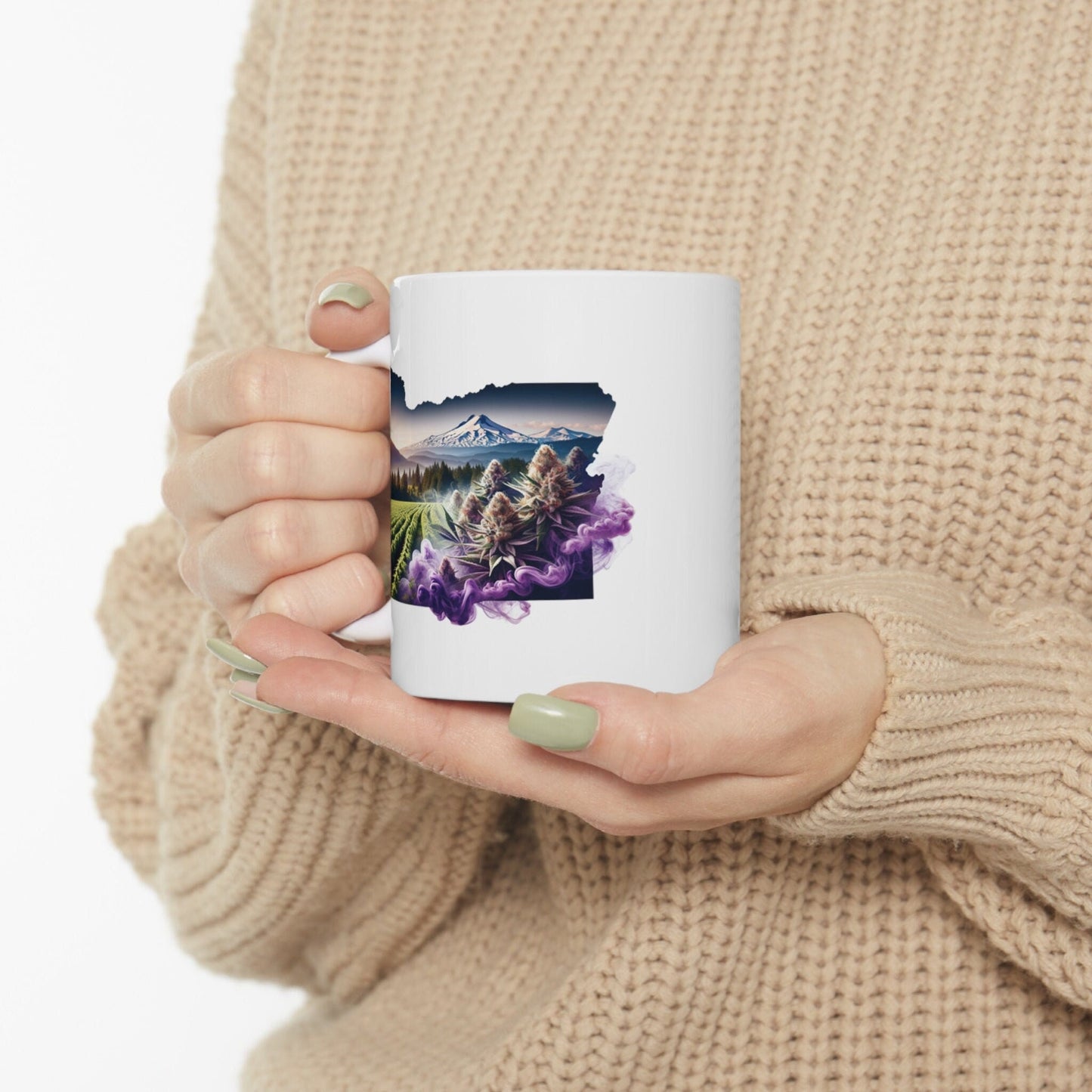 OREGON Weed Mug - State Themed Coffee Mugs, Marijuana Graphic - Perfect Gift for Smokers, Weed Lovers, Stoners - Cannabis Decor