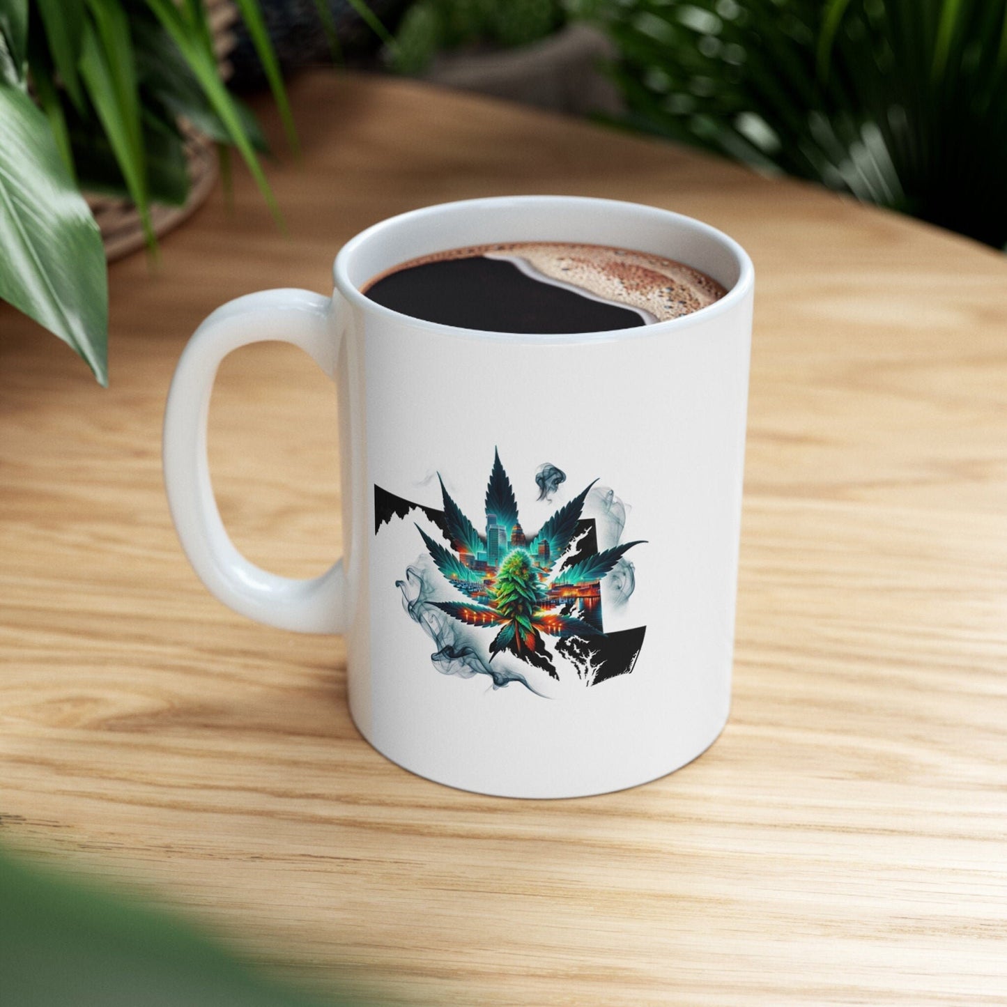 MARYLAND Weed Mug - State Themed Coffee Mugs, Marijuana Graphic - Perfect Gift for Smokers, Weed Lovers, Stoners - Cannabis Decor