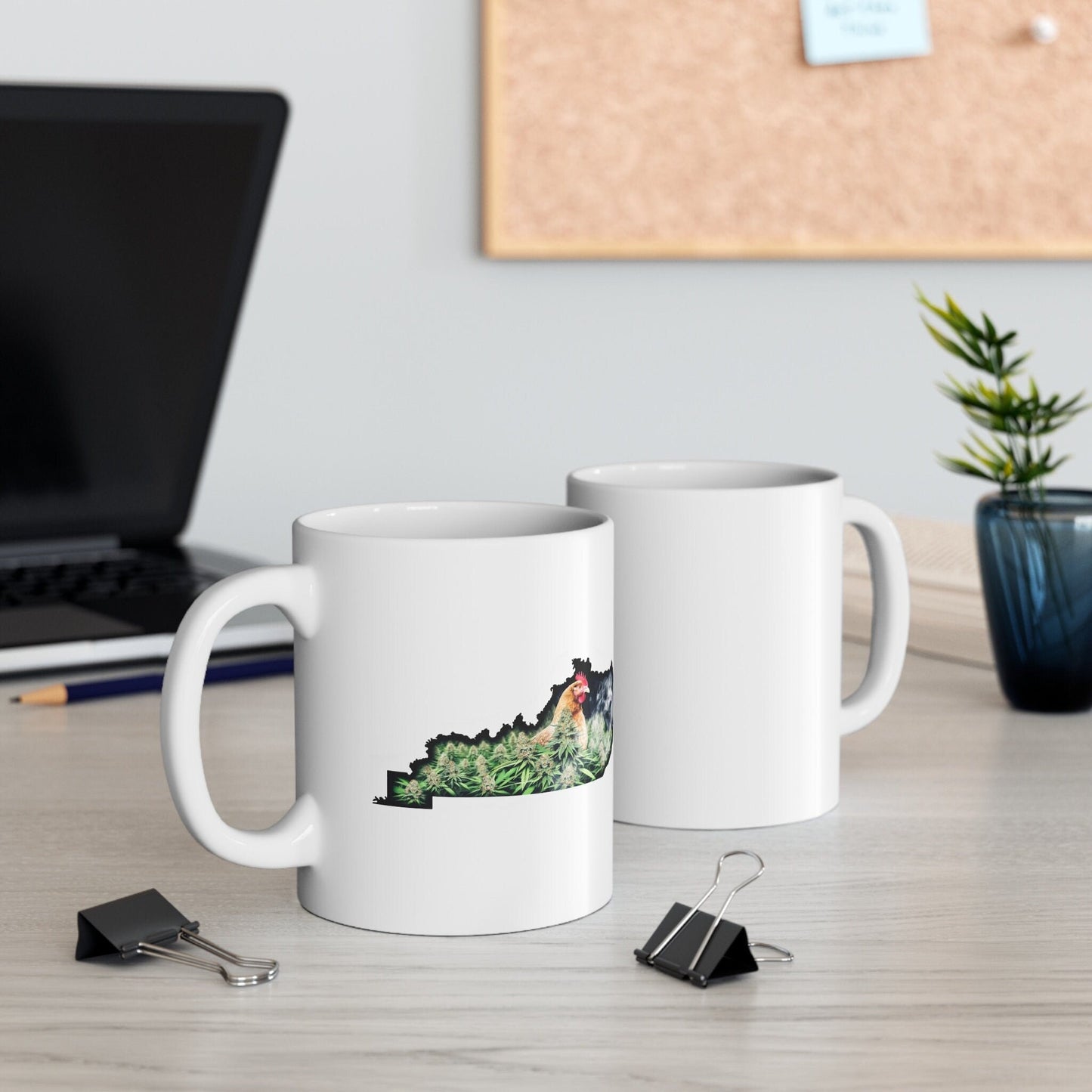 KENTUCKY Weed Mug - State Themed Coffee Mugs, Marijuana Graphic - Perfect Gift for Smokers, Weed Lovers, Stoners - Cannabis Decor