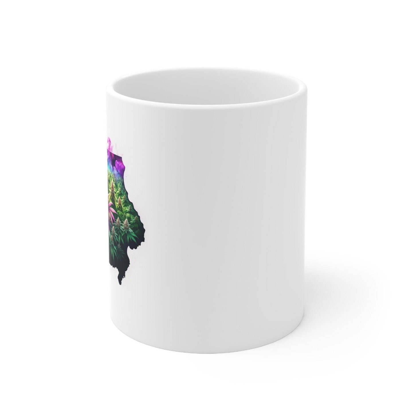 IOWA Weed Mug - State Themed Coffee Mugs, Marijuana Graphic - Perfect Gift for Smokers, Weed Lovers, Stoners - Cannabis Decor