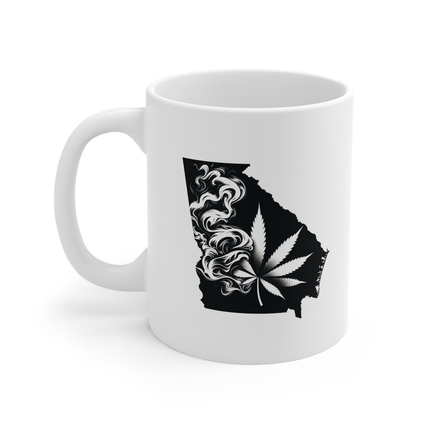 GEORGIA Weed Mug - State Themed Coffee Mugs, Marijuana Graphic - Perfect Gift for Smokers, Weed Lovers, Stoners - Cannabis Decor