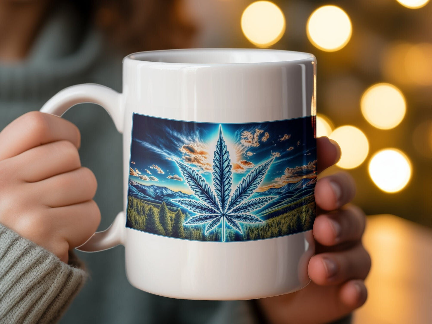 COLORADO Weed Mug - State Themed Coffee Mugs, Marijuana Graphic - Perfect Gift for Smokers, Weed Lovers, Stoners - Cannabis Decor