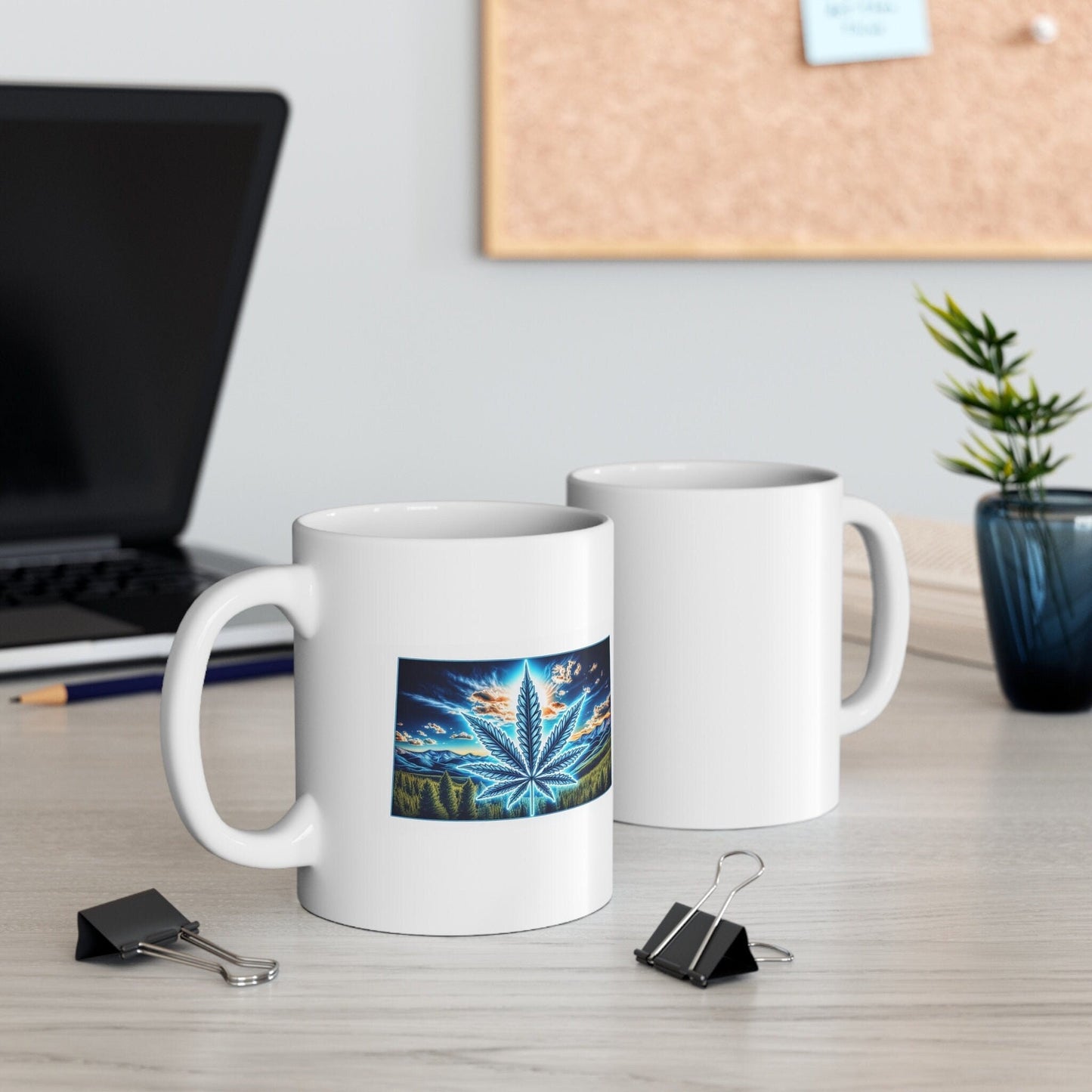 COLORADO Weed Mug - State Themed Coffee Mugs, Marijuana Graphic - Perfect Gift for Smokers, Weed Lovers, Stoners - Cannabis Decor