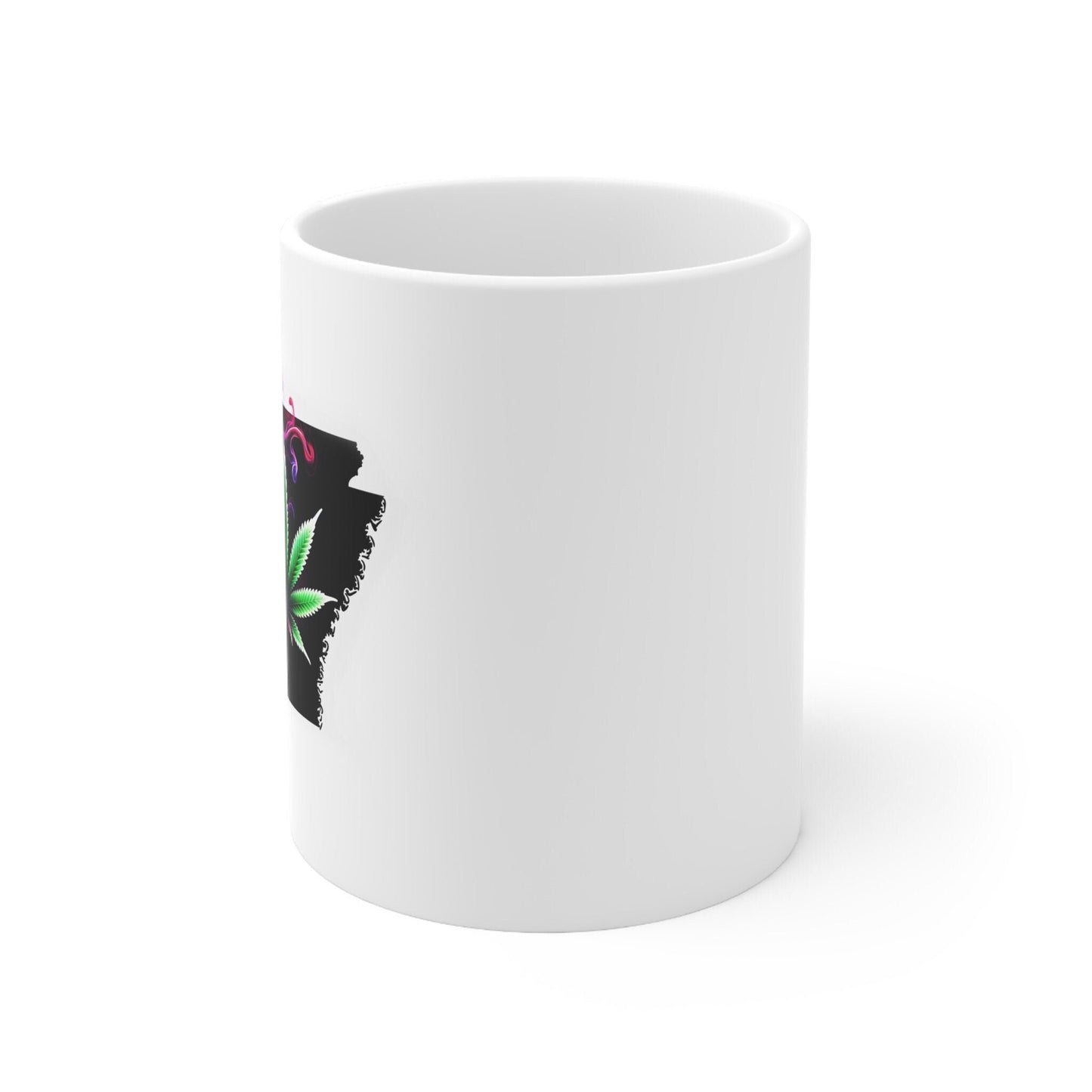 ARKANSAS Weed Mug - State Themed Coffee Mugs, Marijuana Graphic - Perfect Gift for Smokers, Weed Lovers, Stoners - Cannabis Decor
