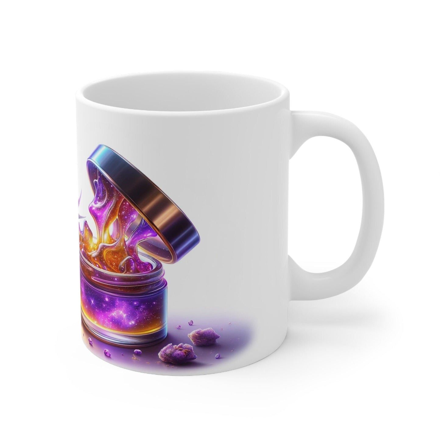 WEED/WAX MUG - Marijuana Themed Coffee Mugs, Weed and Wax Concentrate Graphic - Perfect Gift for Smokers, Weed Lovers, Stoners - Dabs Gifts