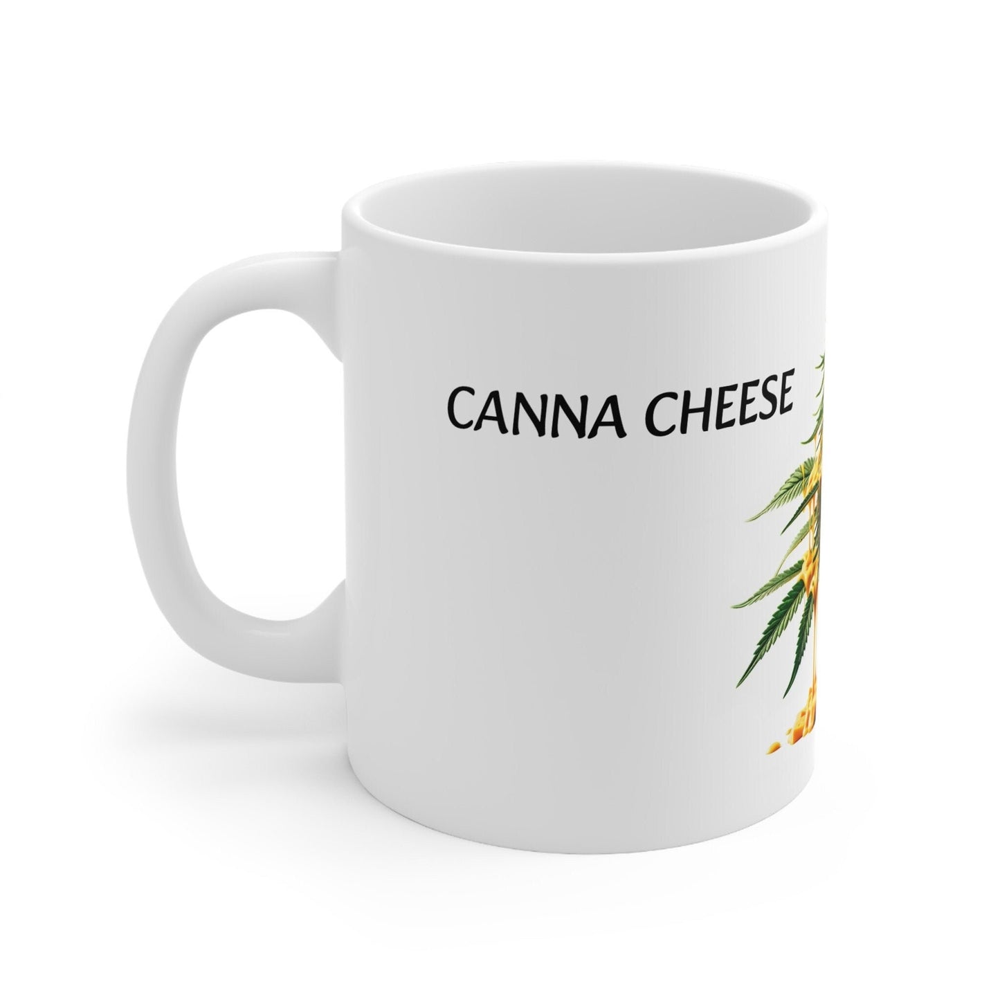 CANNA CHEESE - Weed Coffee Mug (11oz) - Perfect Strains Gift for Smokers, Stoners, Growers; Wake and Bake Mug / 420 Weed Mug, Marijuana Gift