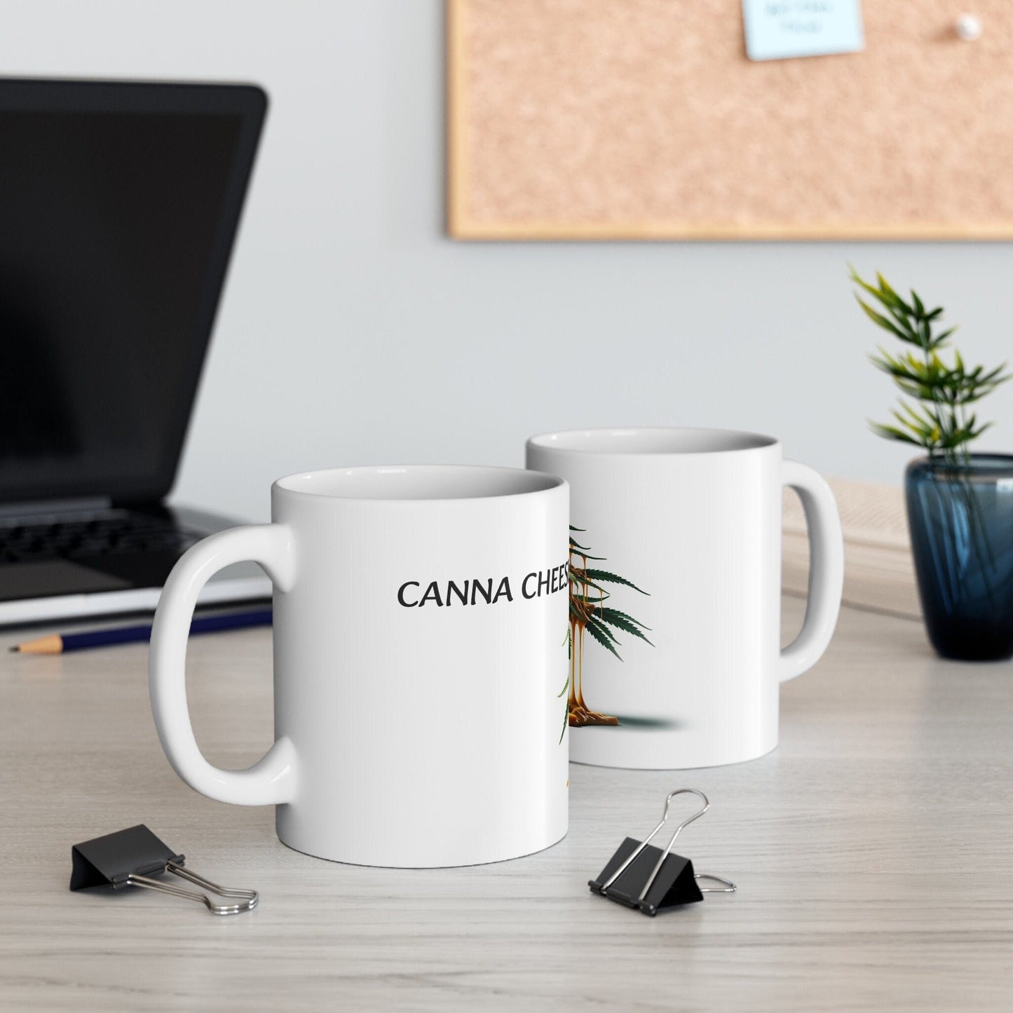 CANNA CHEESE - Weed Coffee Mug (11oz) - Perfect Strains Gift for Smokers, Stoners, Growers; Wake and Bake Mug / 420 Weed Mug, Marijuana Gift