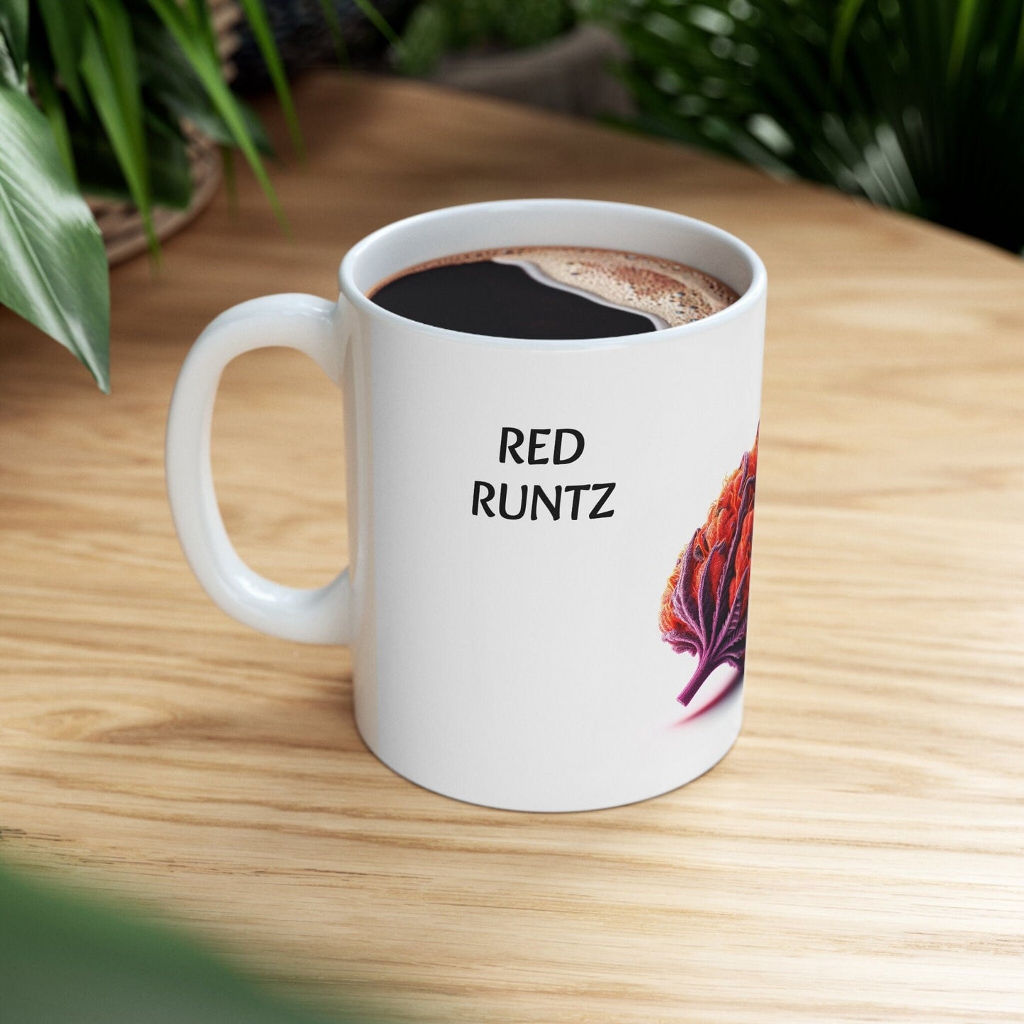 RED RUNTZ - Weed Coffee Mug (11oz) - Perfect Strains Gift for Smokers, Stoners, Growers; Wake and Bake Mug / 420 Weed Mug, Marijuana Gift