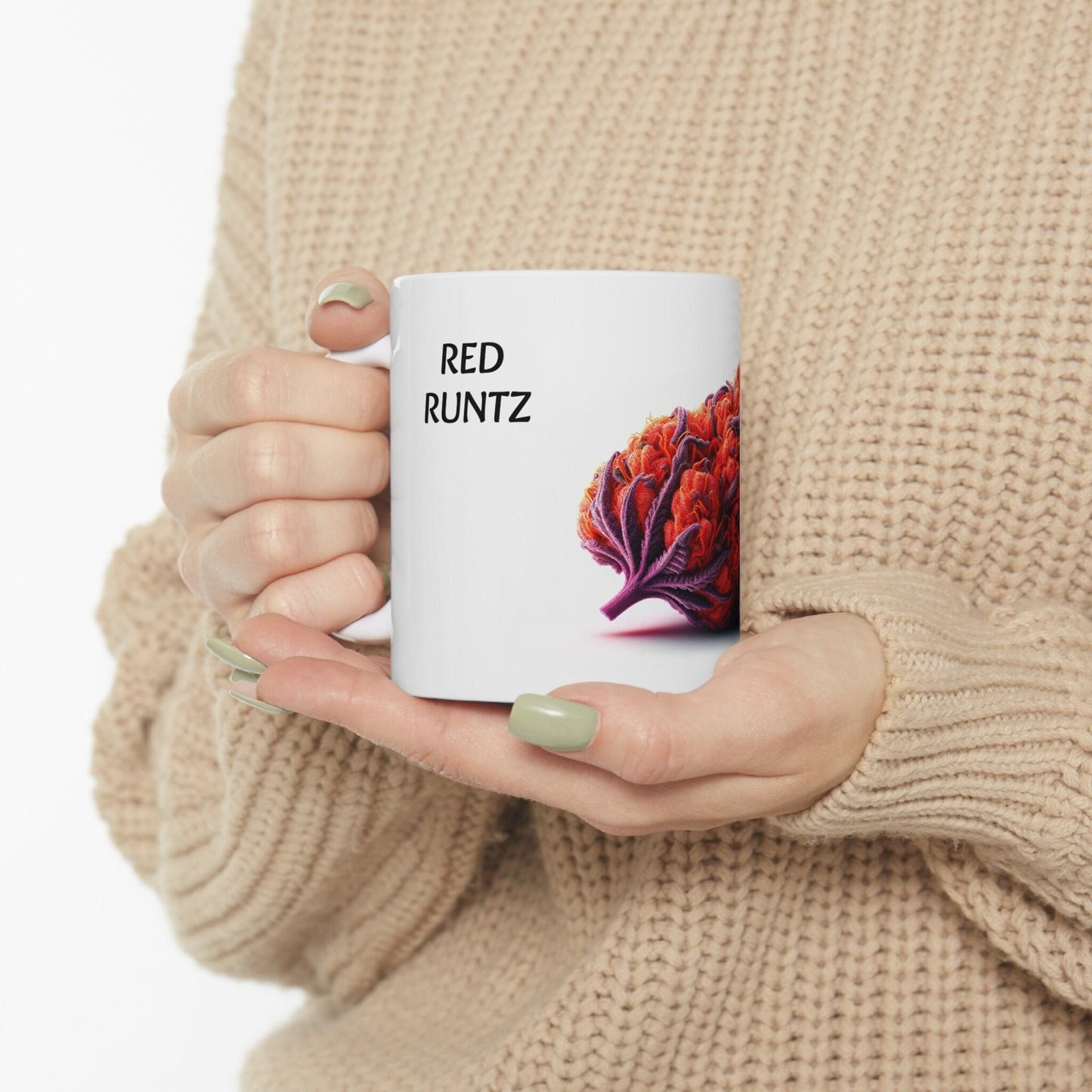 RED RUNTZ - Weed Coffee Mug (11oz) - Perfect Strains Gift for Smokers, Stoners, Growers; Wake and Bake Mug / 420 Weed Mug, Marijuana Gift
