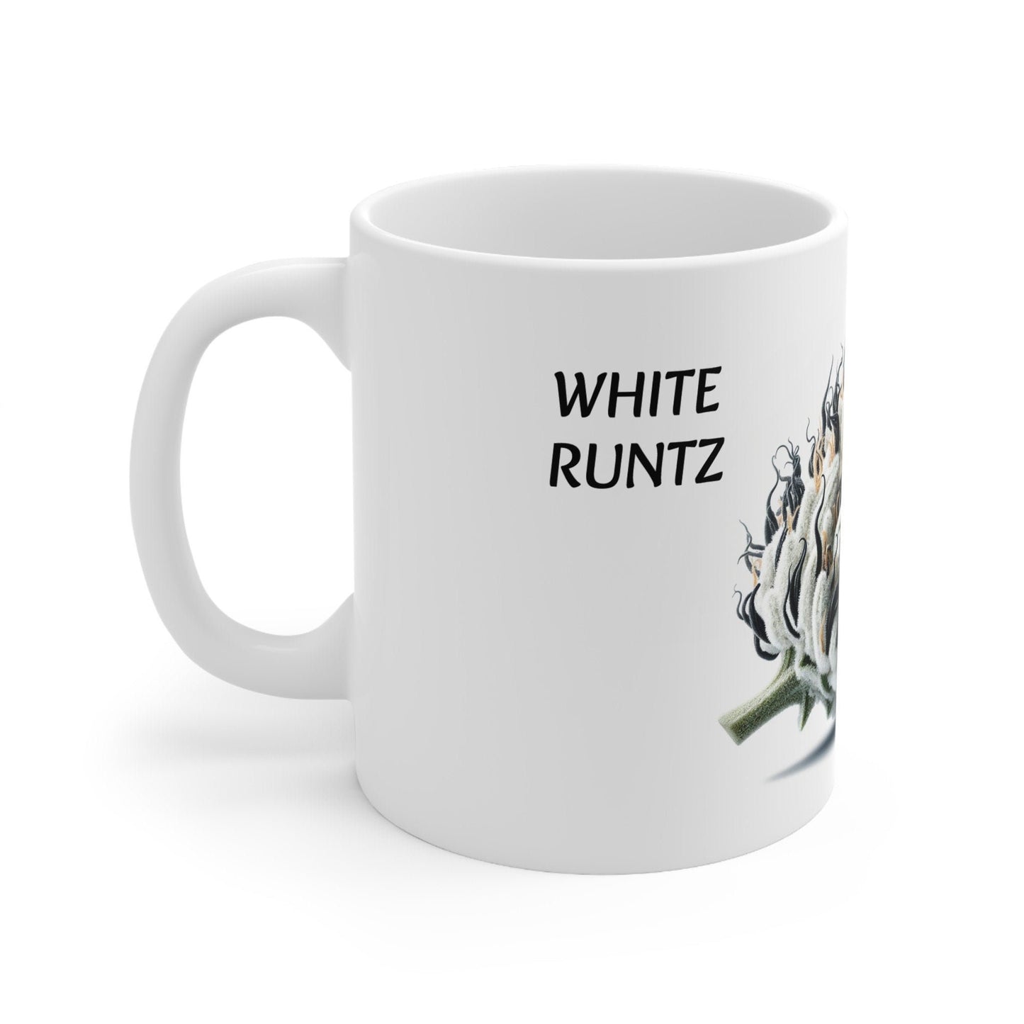 WHITE RUNTZ - Weed Coffee Mug (11oz) - Perfect Strains Gift for Smokers, Stoners, Growers; Wake and Bake Mug / 420 Weed Mug, Marijuana Gift