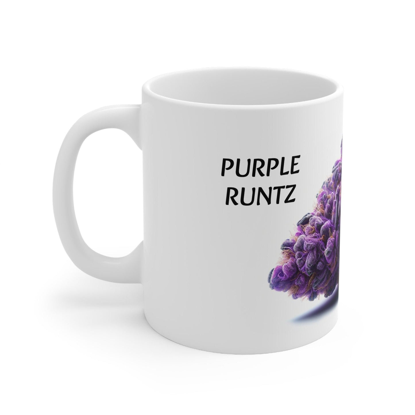PURPLE RUNTZ - Weed Coffee Mug (11oz) - Perfect Strains Gift for Smokers, Stoners, Growers; Wake and Bake Mug / 420 Weed Mug, Marijuana Gift