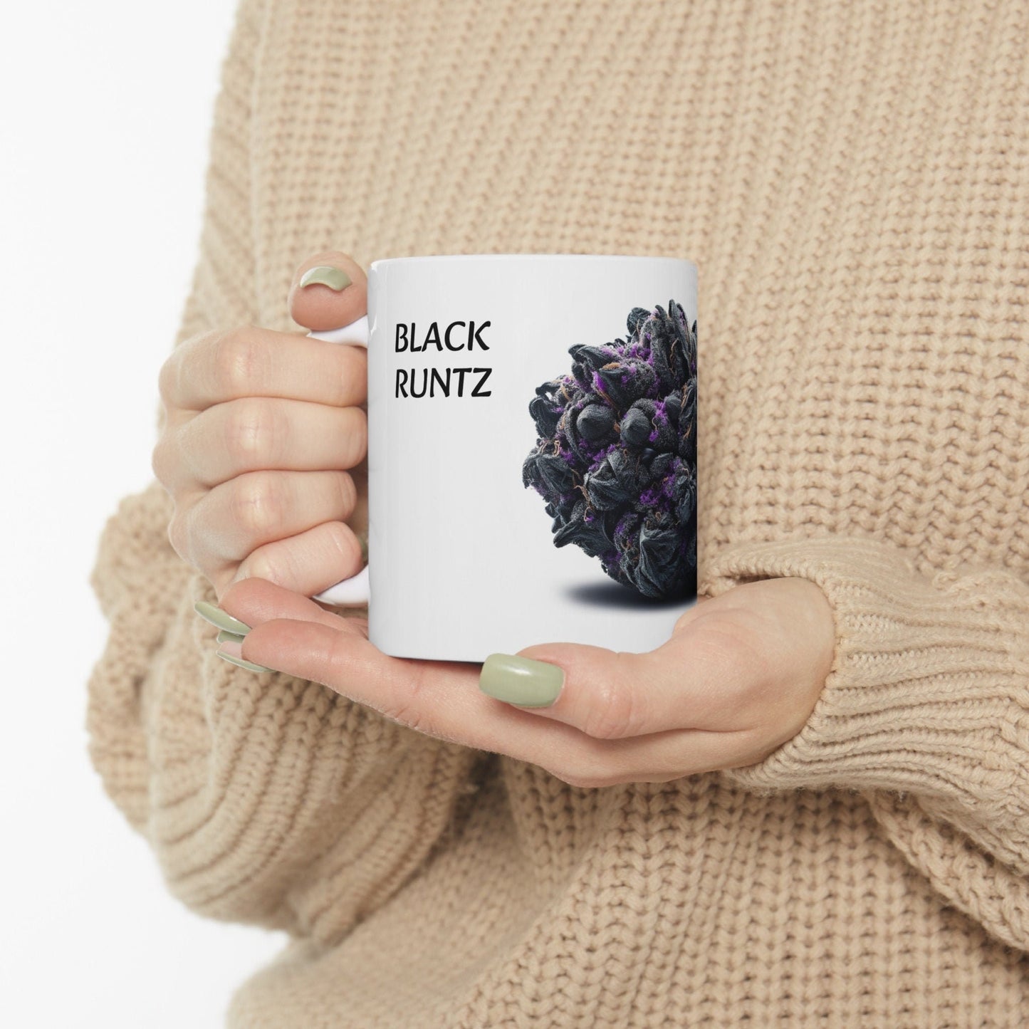 BLACK RUNTZ - Weed Coffee Mug (11oz) - Perfect Strains Gift for Smokers, Stoners, Growers; Wake & Bake Mug / 420 Weed Mug, Marijuana Gift
