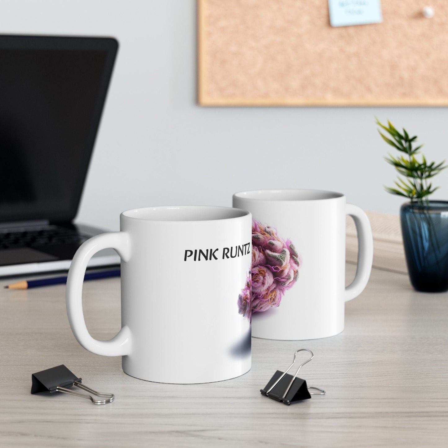 PINK RUNTZ - Weed Coffee Mug (11oz) - Perfect Strains Gift for Smokers, Stoners, Growers; Wake and Bake Mug / 420 Weed Mug, Marijuana Gift