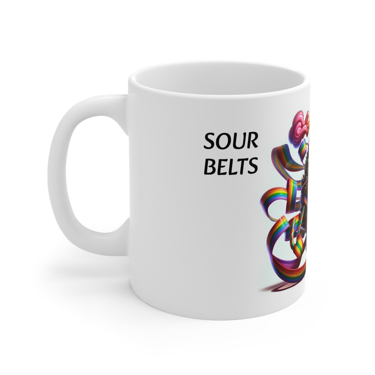 SOUR BELTS - Weed Coffee Mug (11oz) - Perfect Strains Gift for Smokers, Stoners, Growers; Wake and Bake Mug / 420 Weed Mug, Marijuana Gift