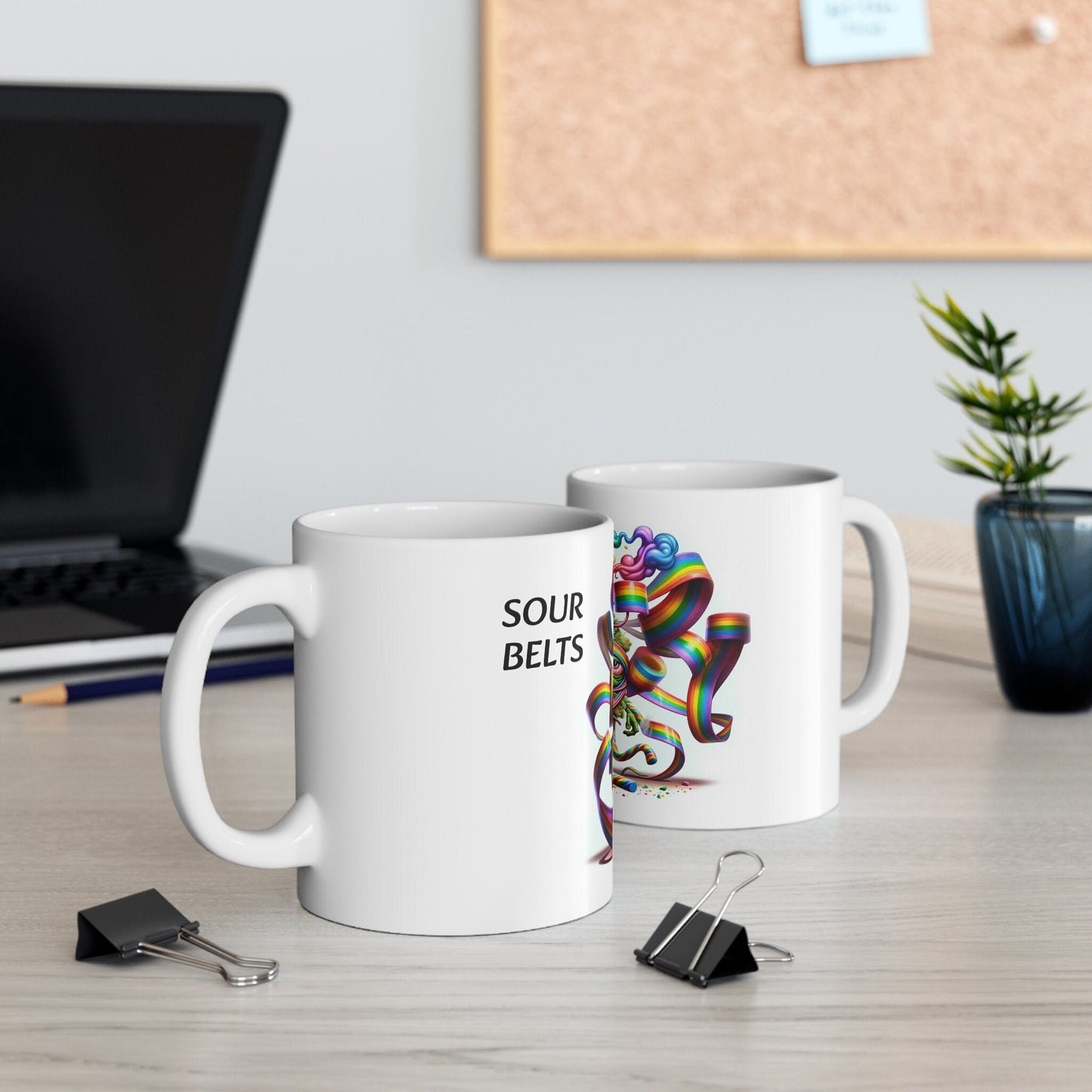 SOUR BELTS - Weed Coffee Mug (11oz) - Perfect Strains Gift for Smokers, Stoners, Growers; Wake and Bake Mug / 420 Weed Mug, Marijuana Gift