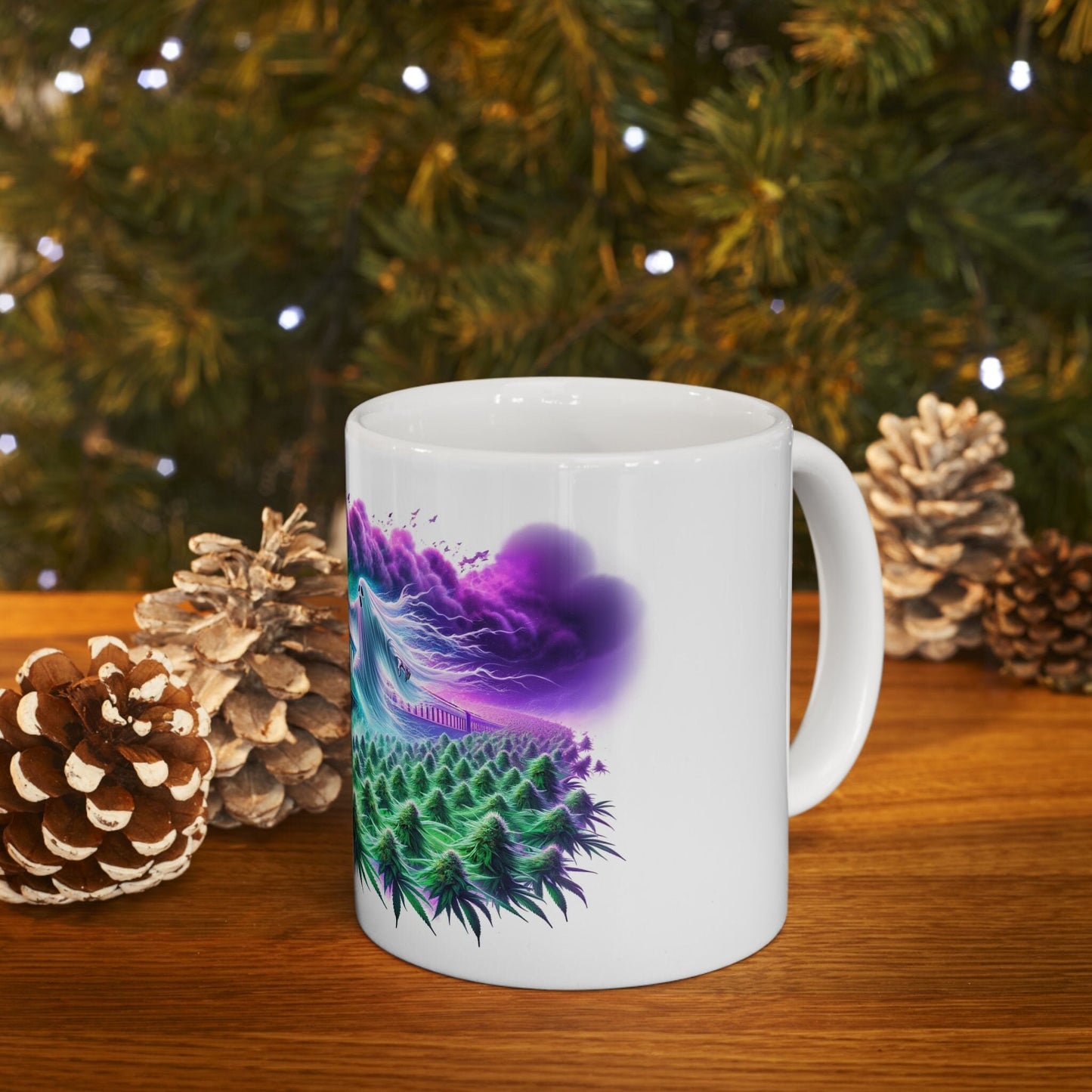 GHOST TRAIN HAZE - Weed Coffee Mug (11oz) - Perfect Strains Gift for Smokers, Stoners, Growers; Wake and Bake / 420 Weed Mug, Marijuana Gift