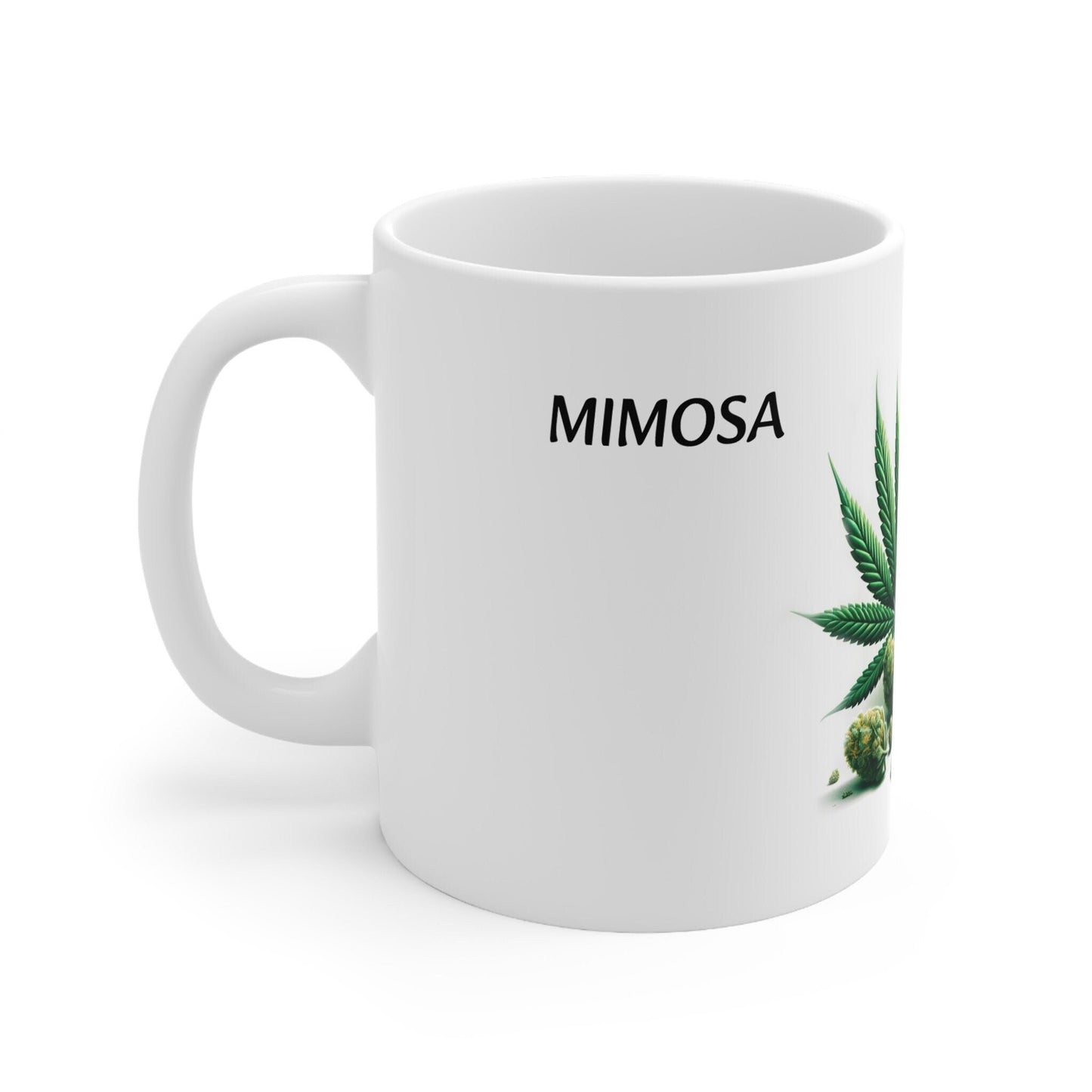 MIMOSA - Weed Coffee Mug (11oz) - Perfect Strains Gift for Smokers, Stoners, Growers; Wake and Bake Mug / 420 Weed Mug, Marijuana Gift